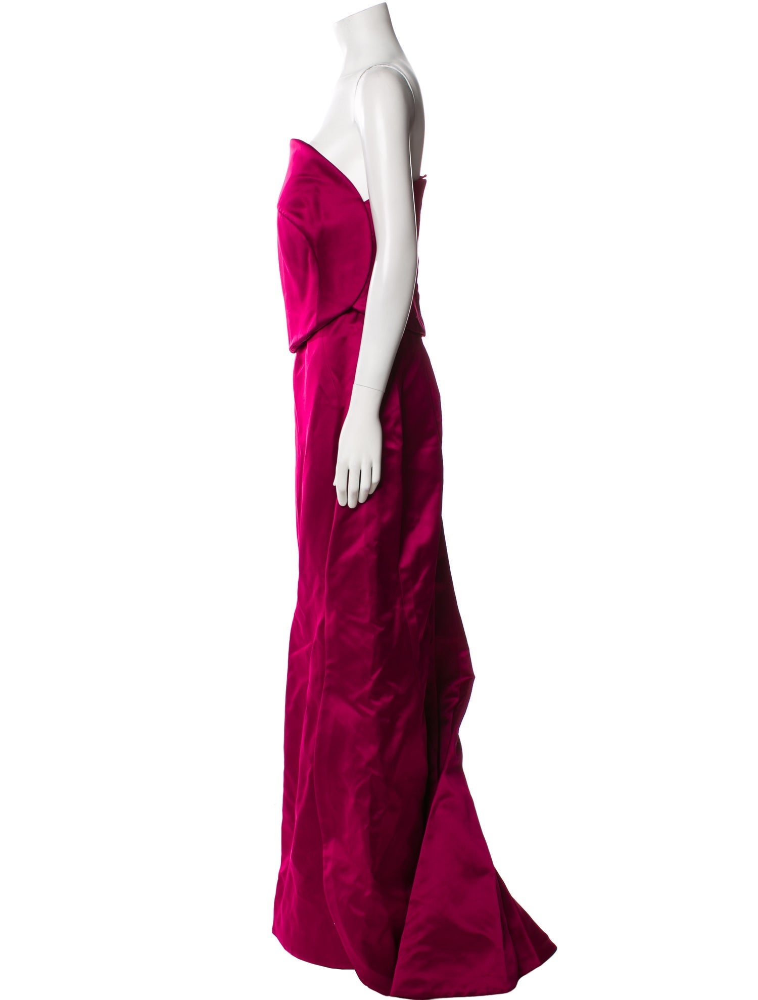 Zac Posen Satin Long Dress
