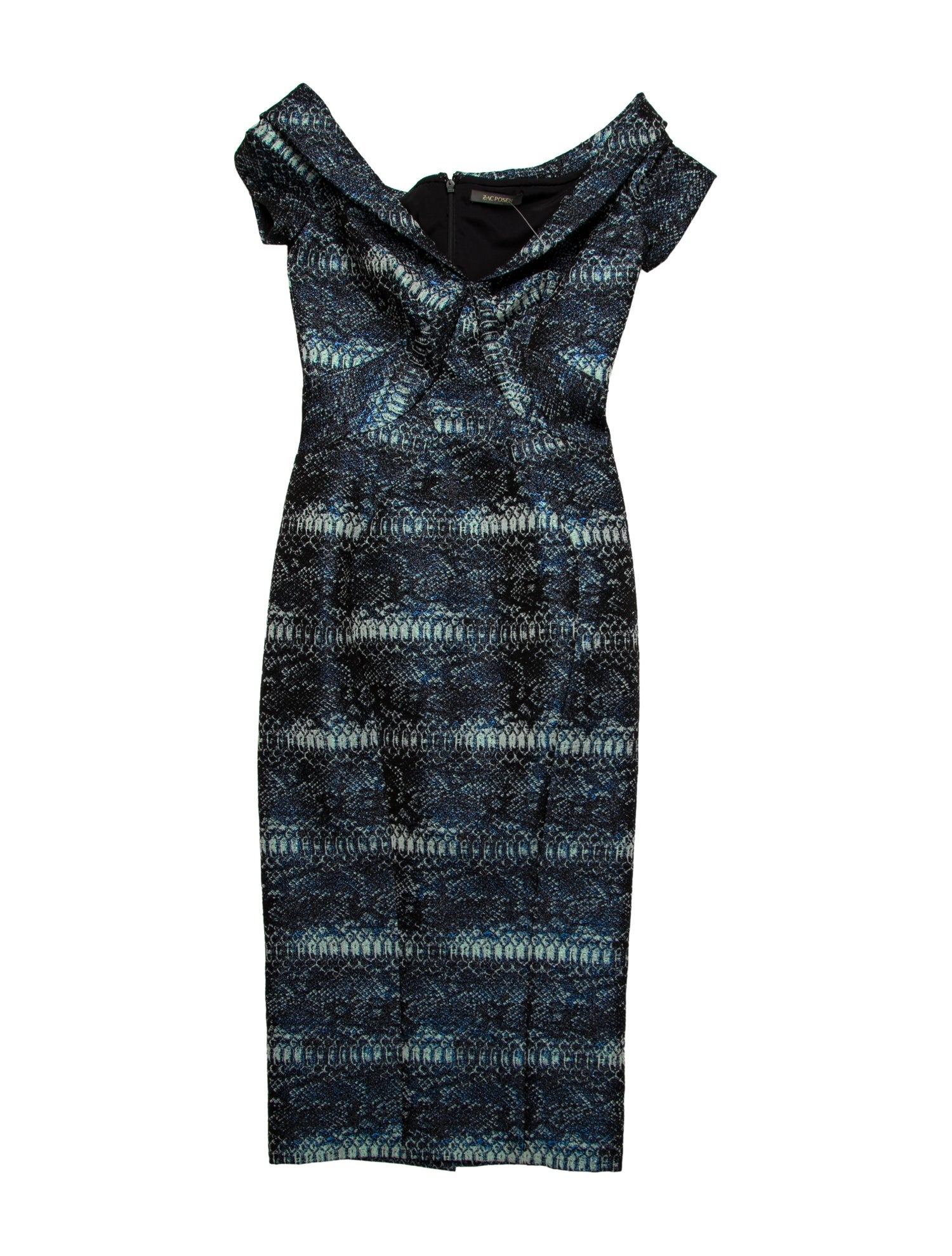 Zac Posen Printed Midi Length Dress
