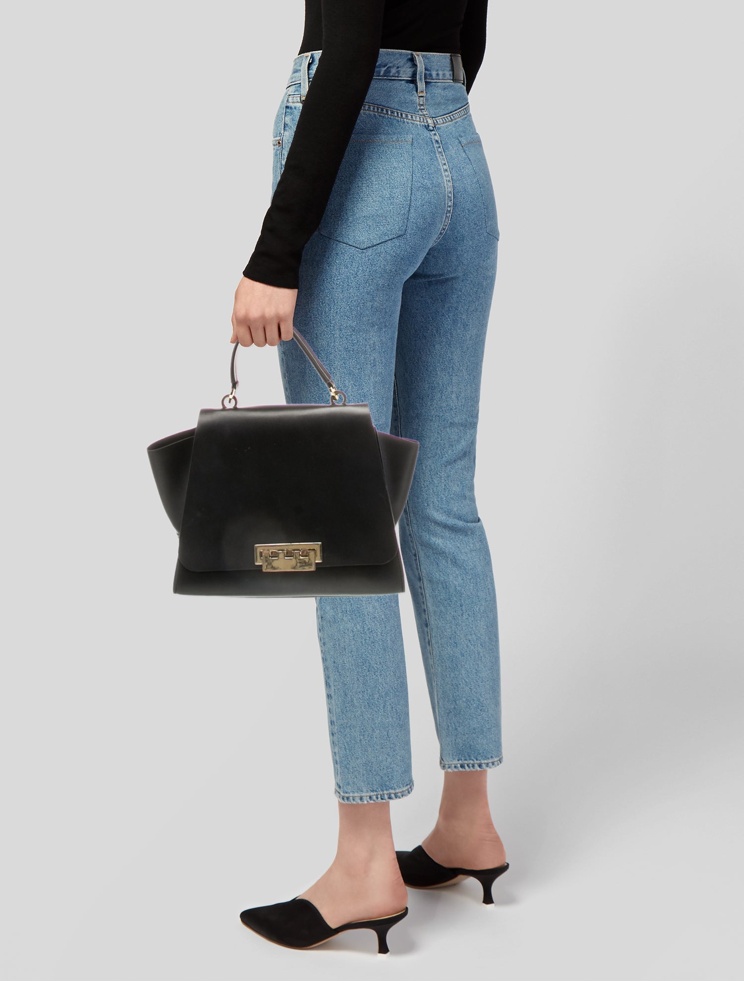 Zac Posen Leather Top Handle Bag