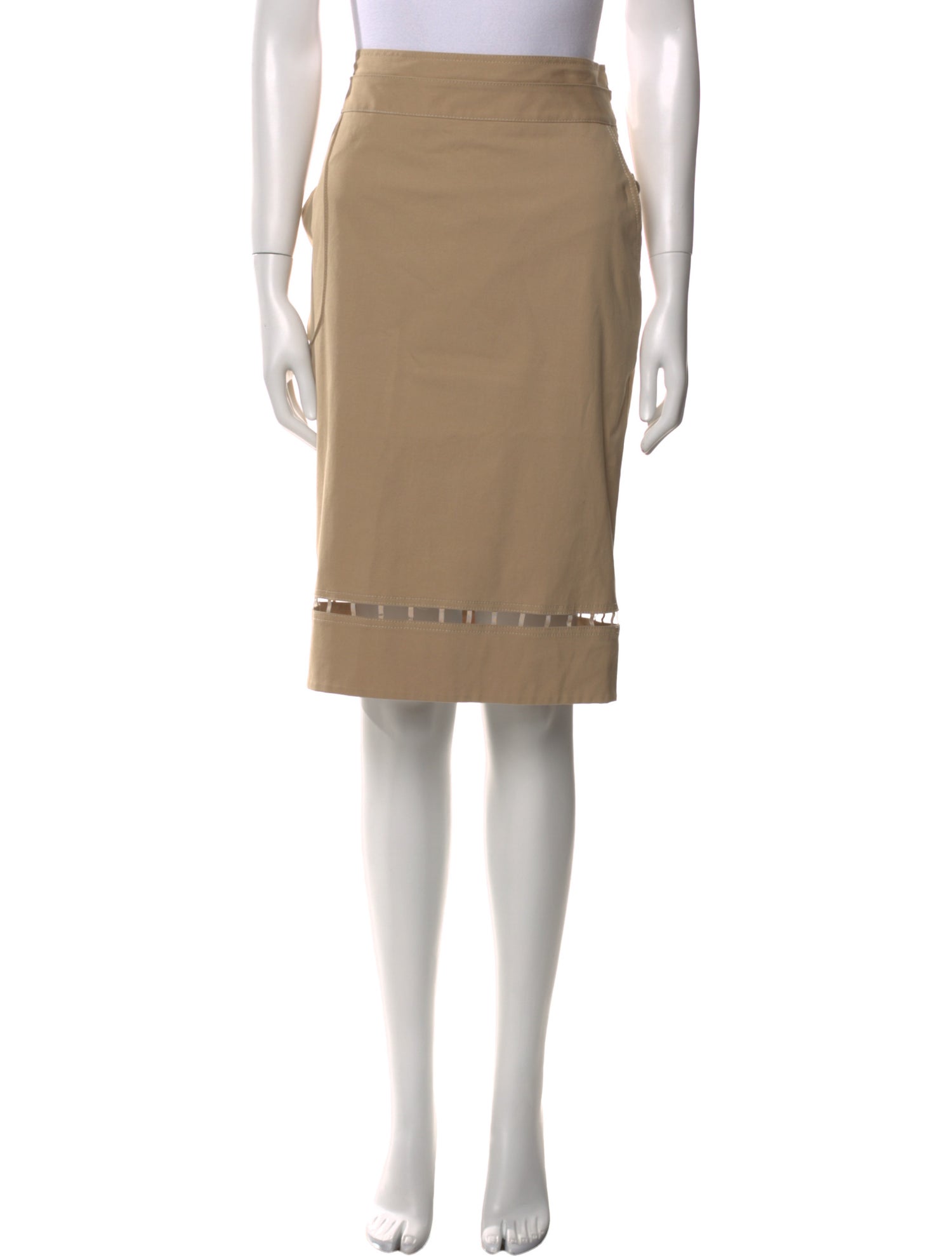 Zac Posen Cutout Accent Knee-Length Skirt