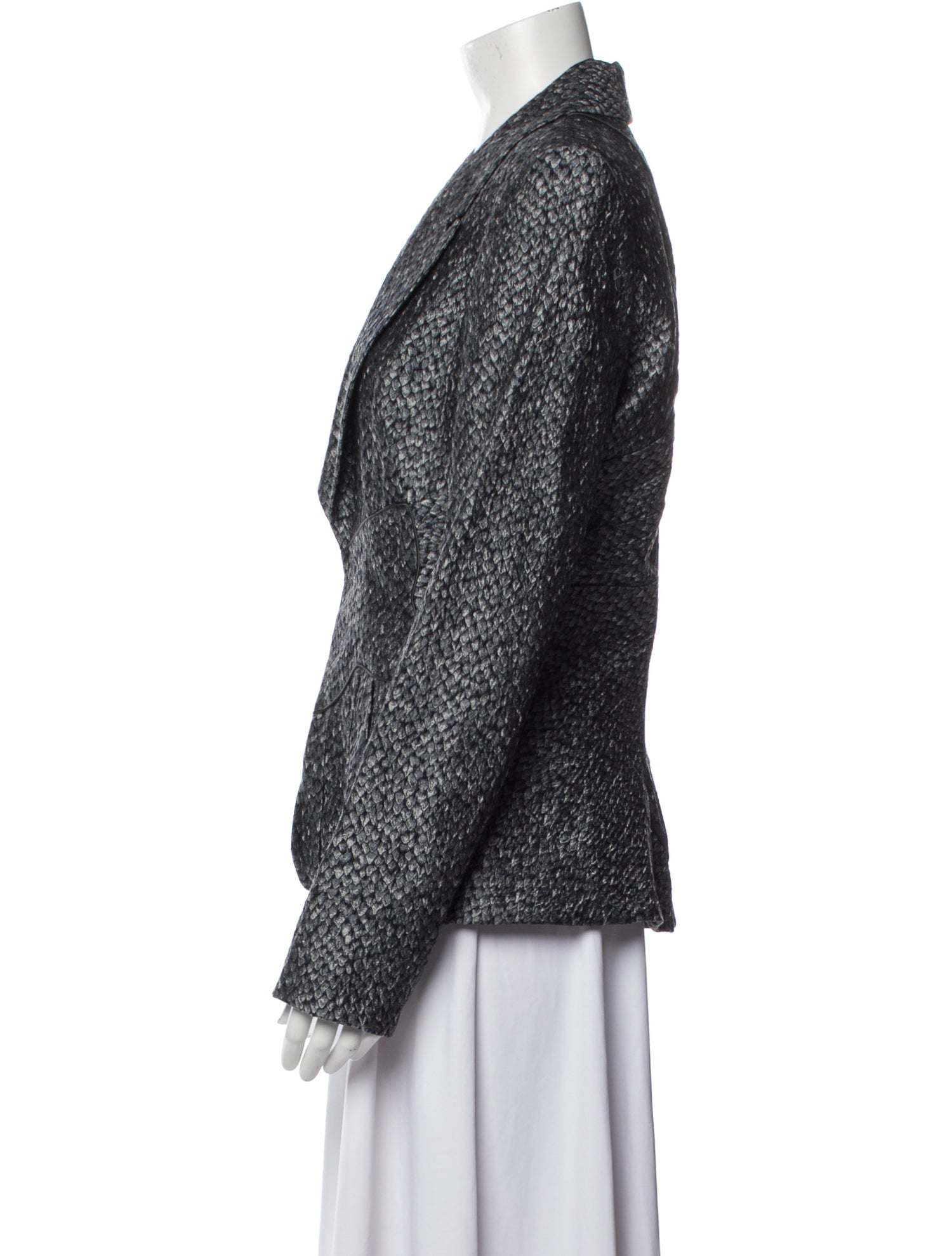 Zac Posen Silk Printed Blazer