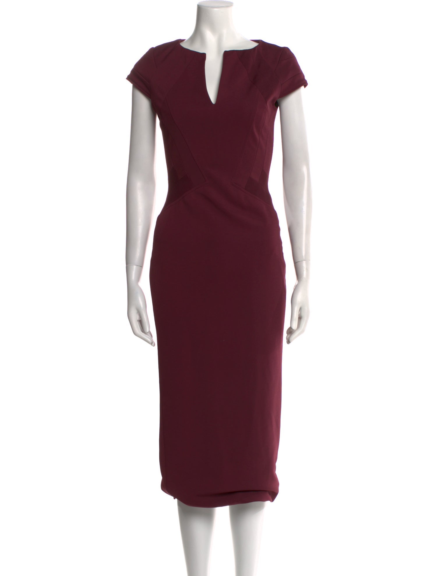 Zac Posen V-Neck Midi Length Dress