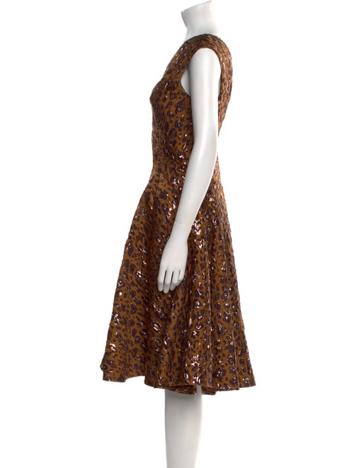 Zac Posen Animal Print Midi Length Dress w/ Tags