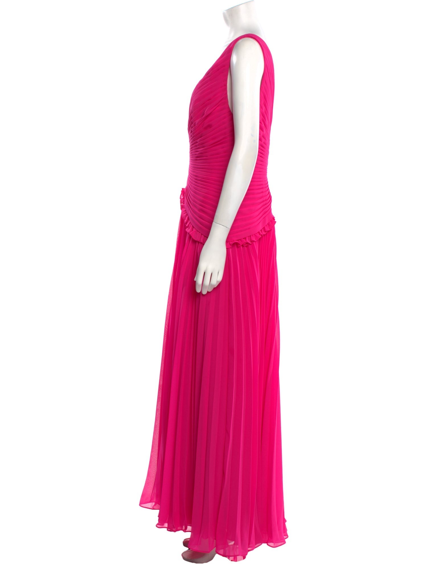Zac Posen V-Neck Long Dress