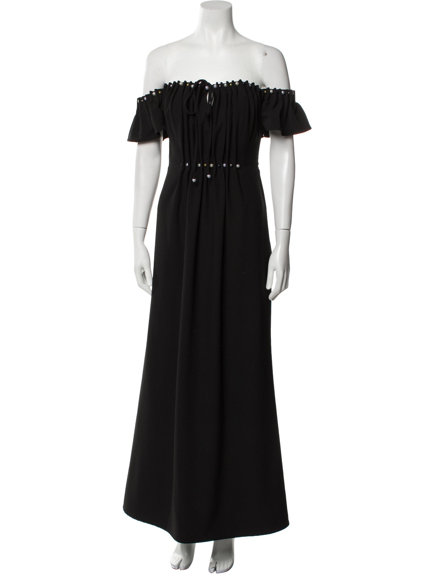 Zac Posen Off-The-Shoulder Long Dress