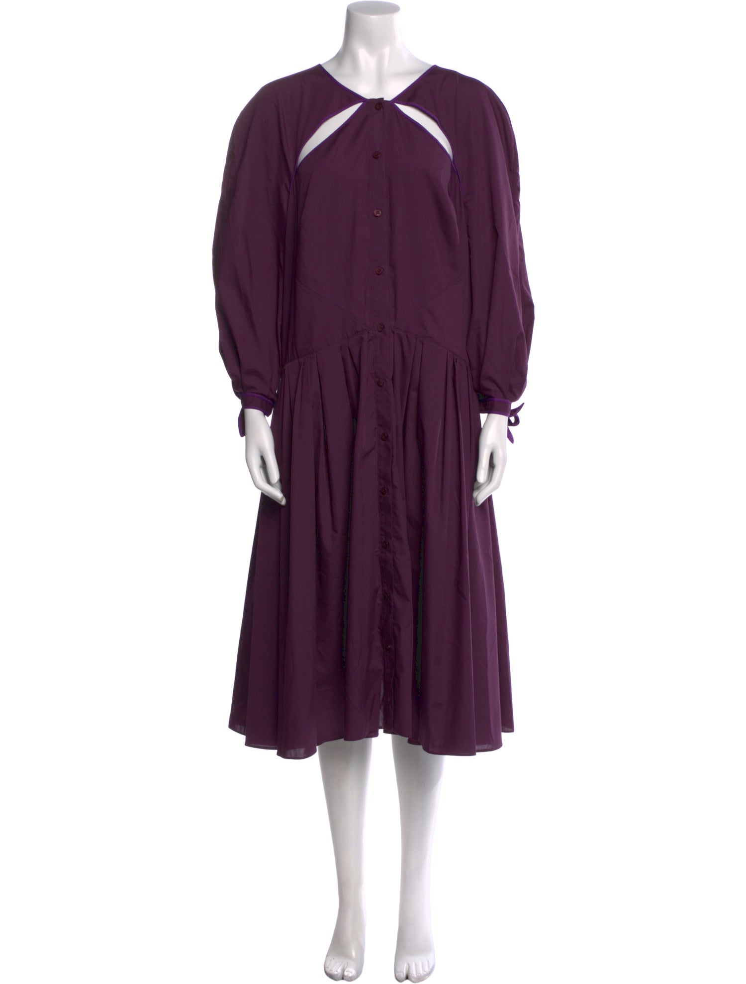 Zac Posen Crew Neck Midi Length Dress