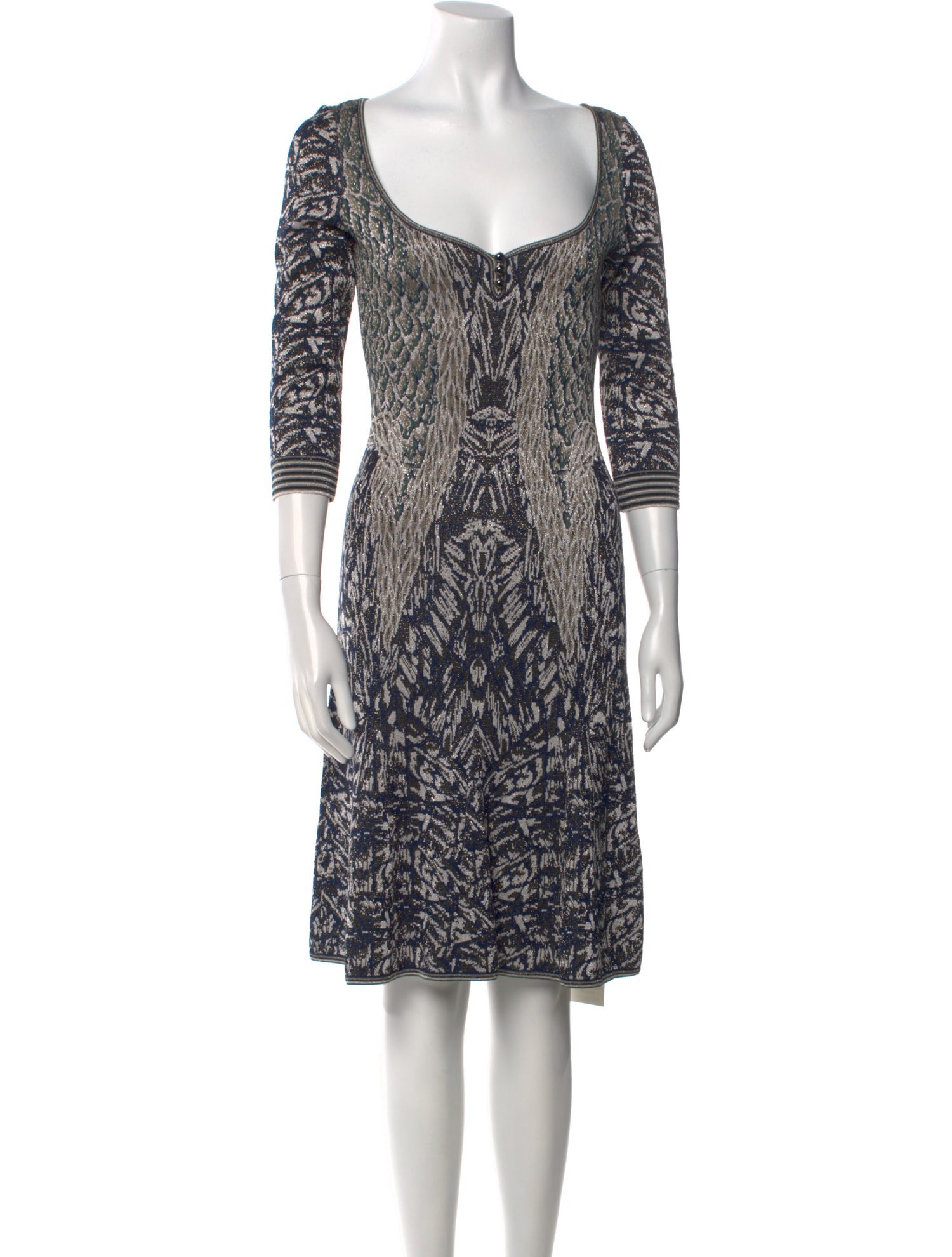 Zac Posen Printed Knee-Length Dress