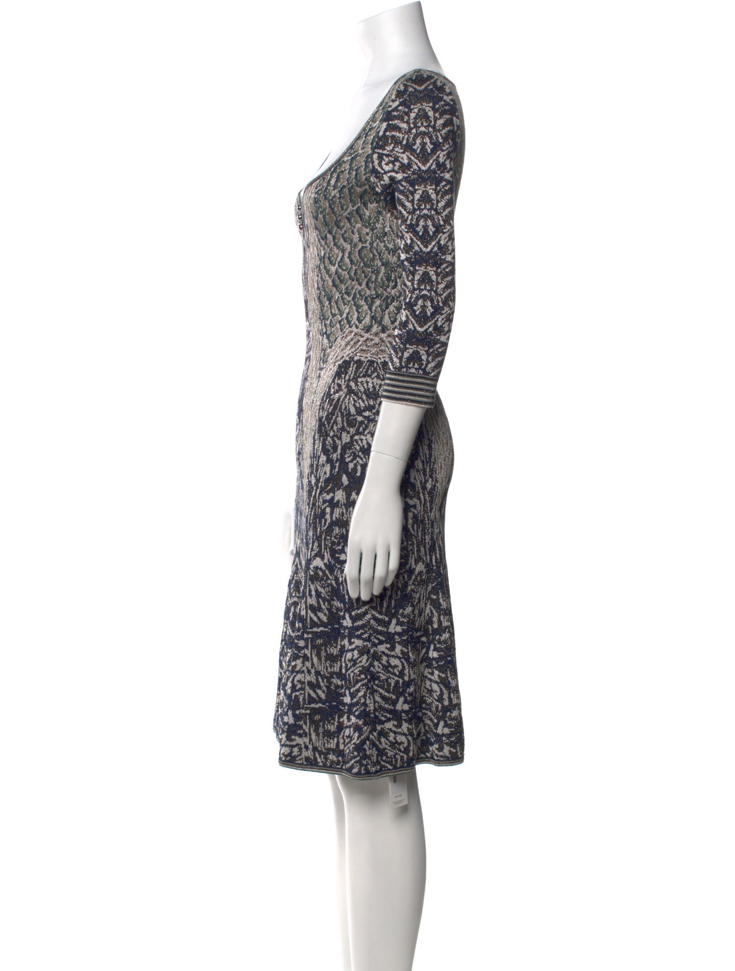 Zac Posen Printed Knee-Length Dress