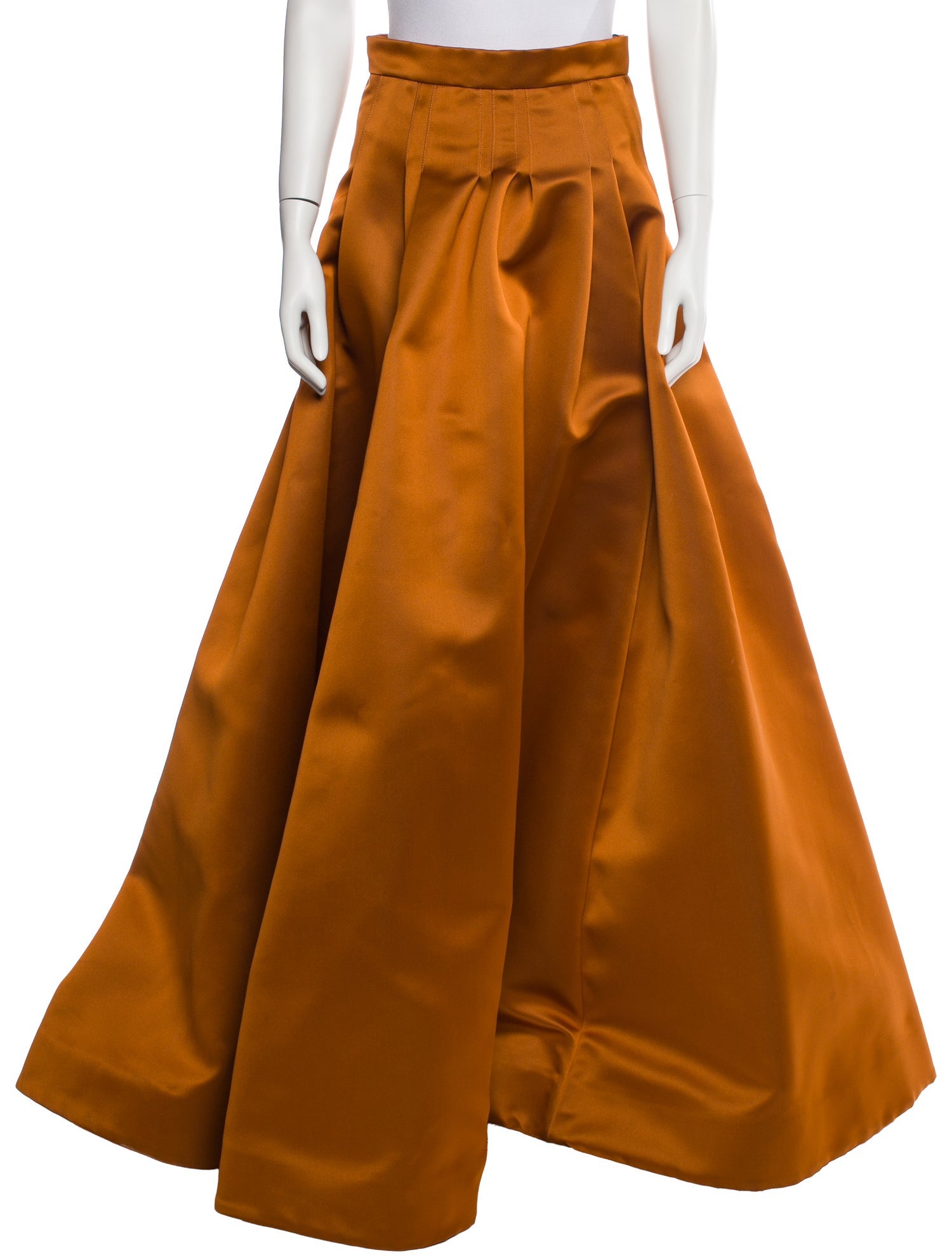Zac Posen Pleated Accents Long Skirt