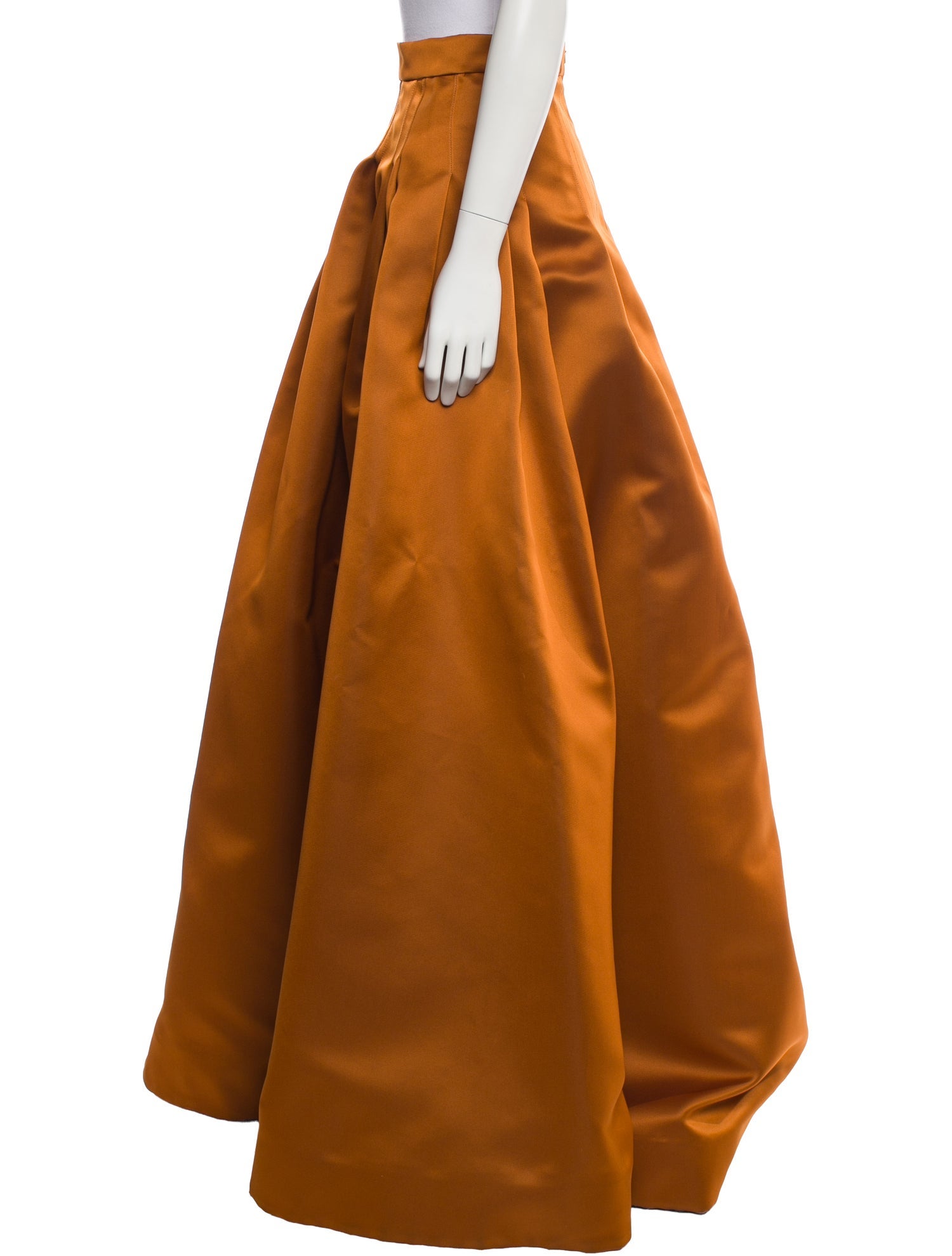 Zac Posen Pleated Accents Long Skirt