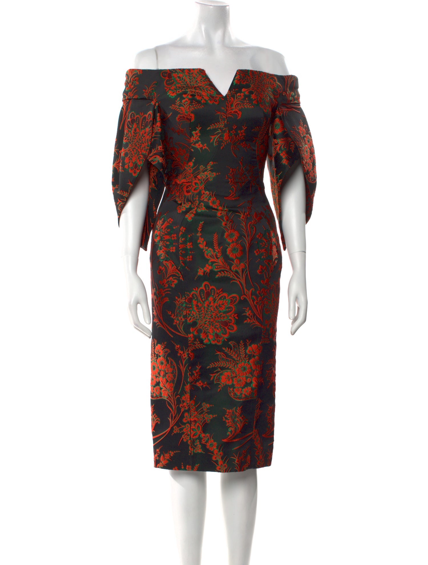 Zac Posen Printed Midi Length Dress