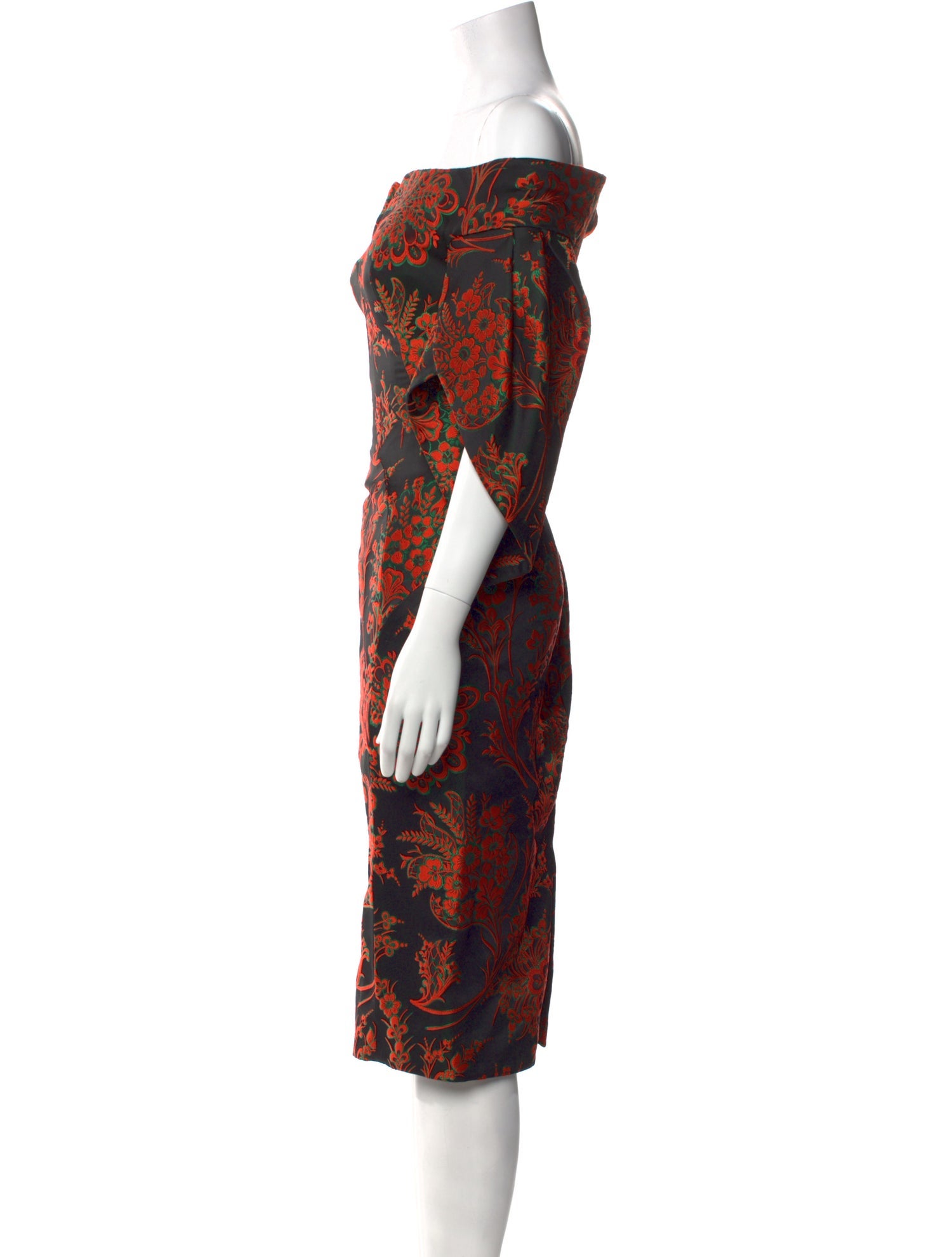 Zac Posen Printed Midi Length Dress