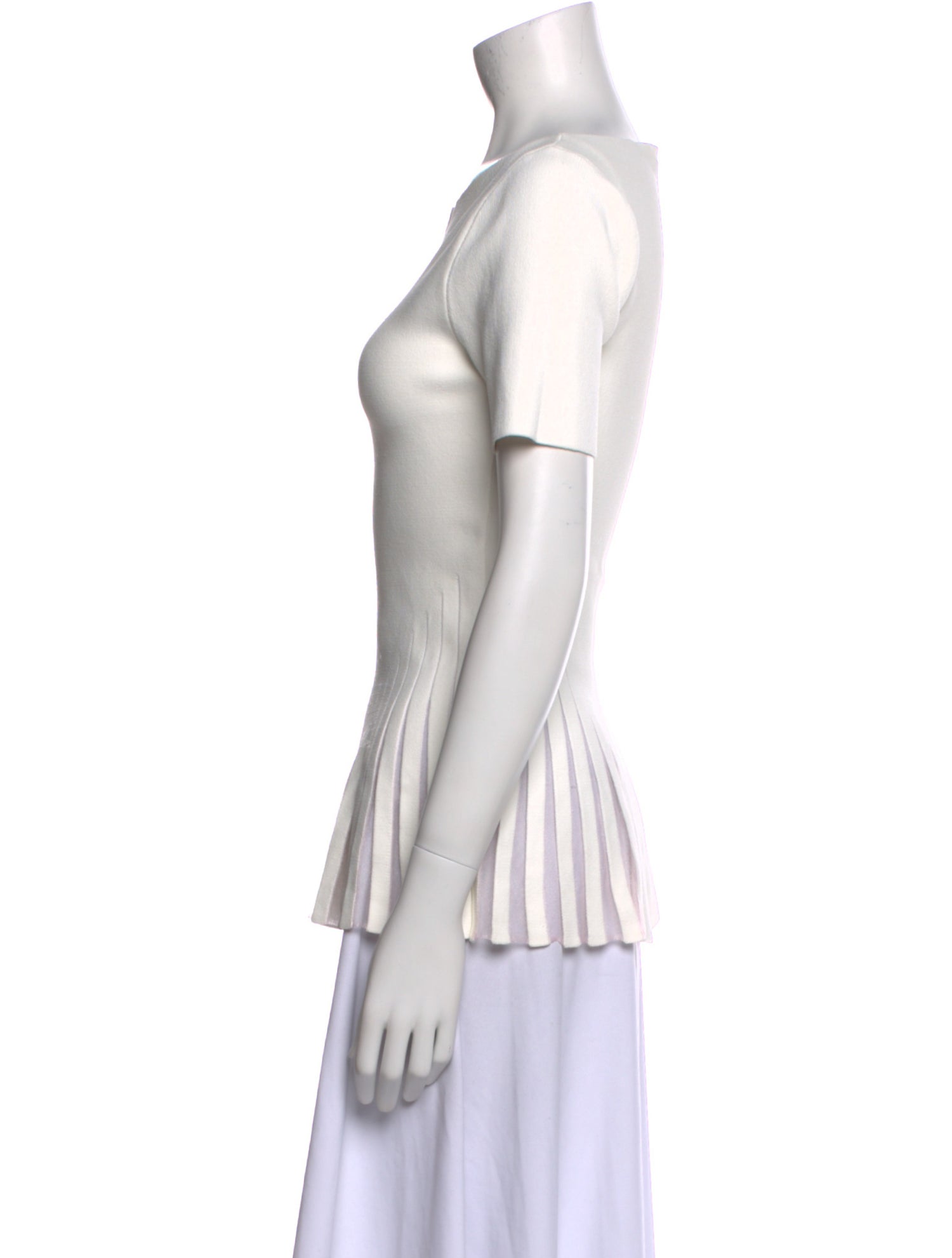 Zac Posen Bateau Neckline Short Sleeve T-Shirt