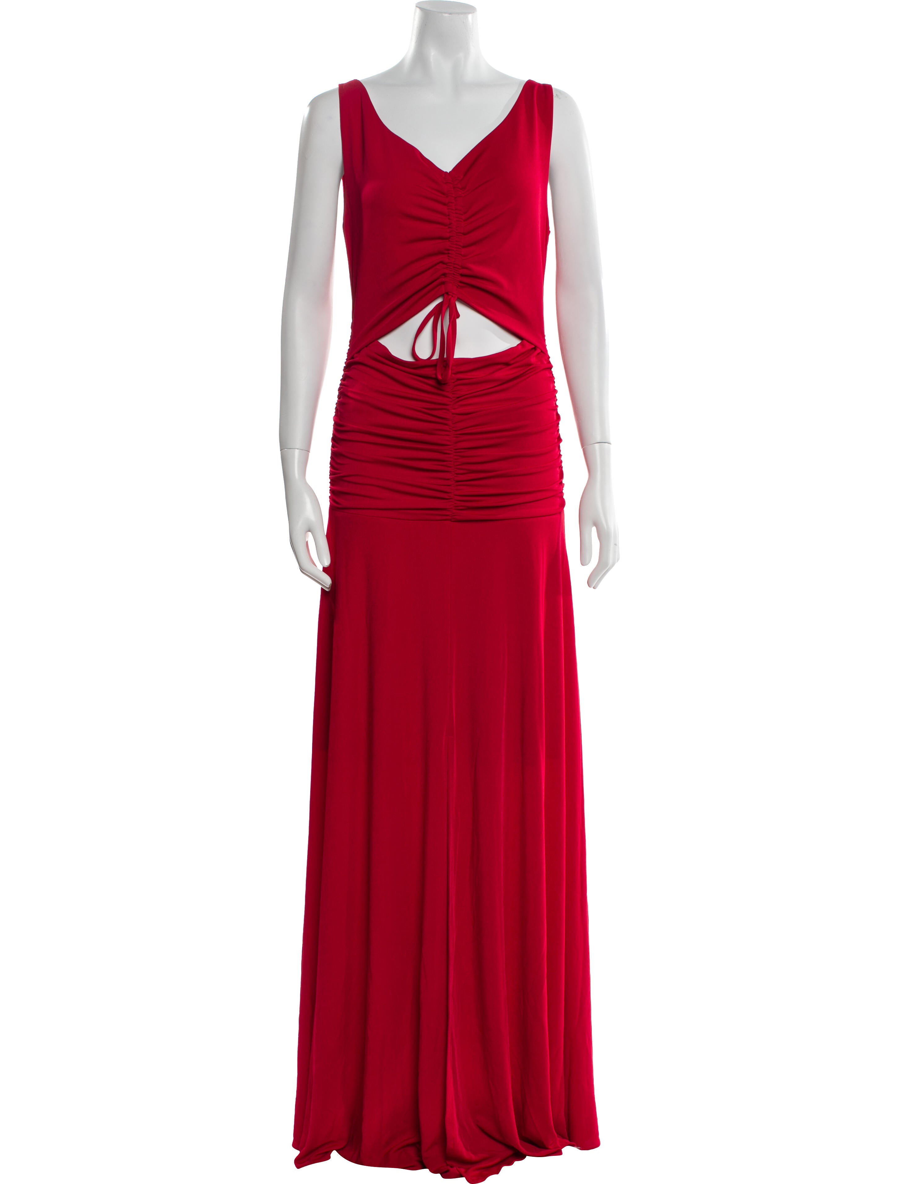 Zac Posen V-Neck Long Dress