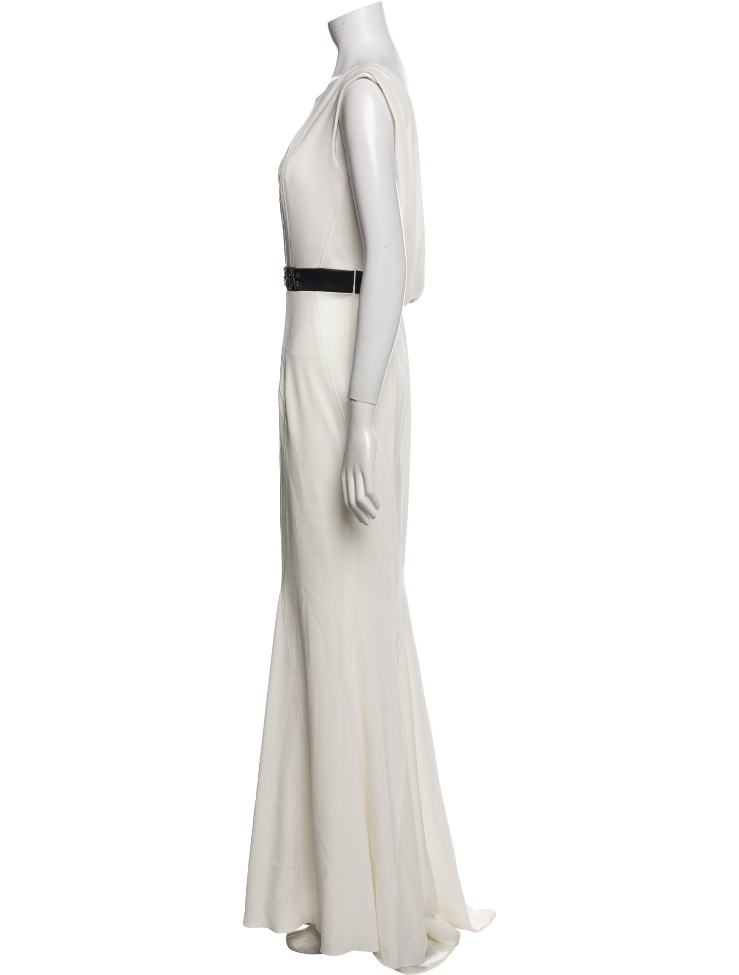 Zac Posen Bateau Neckline Long Dress