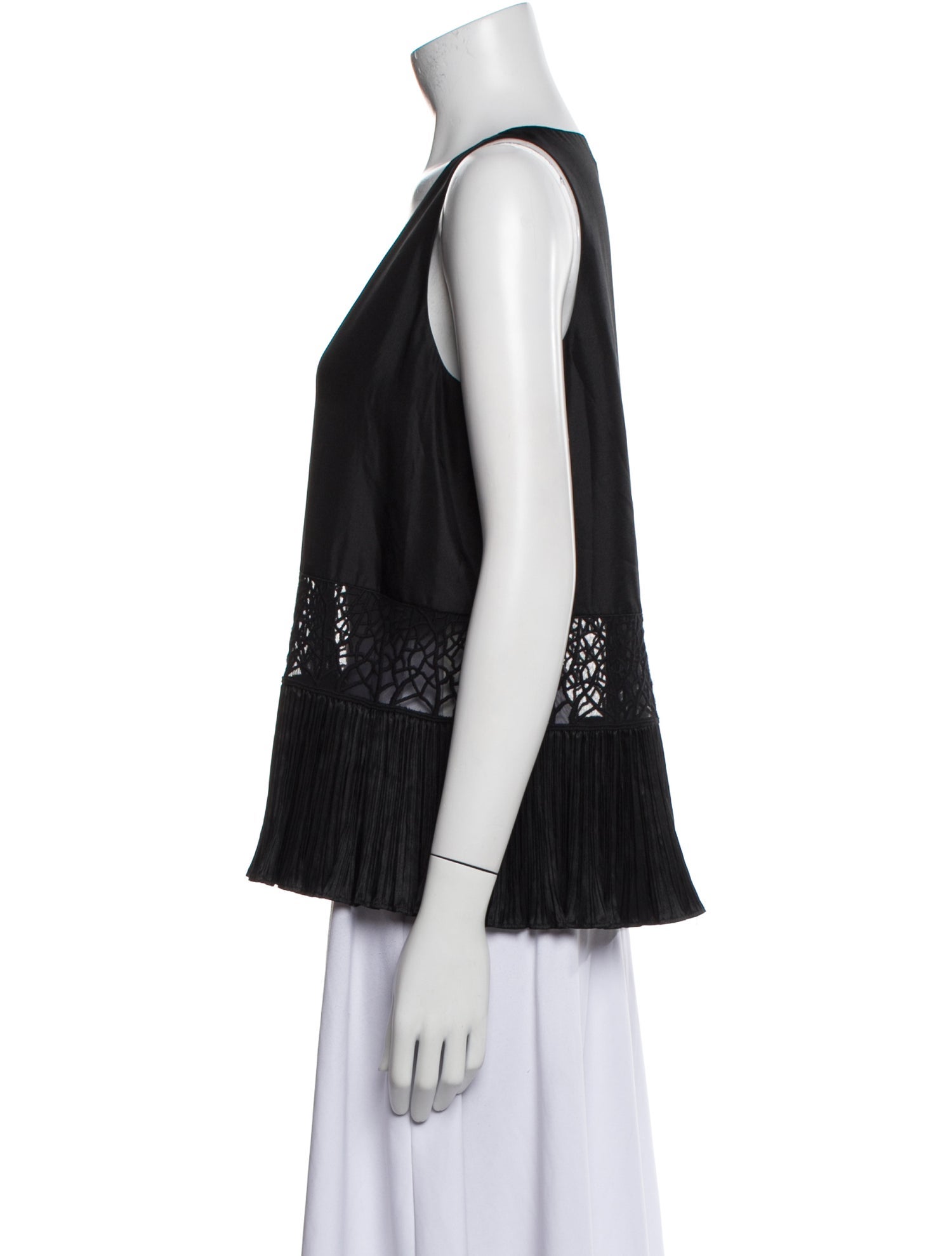 Zac Posen Silk V-Neck Top