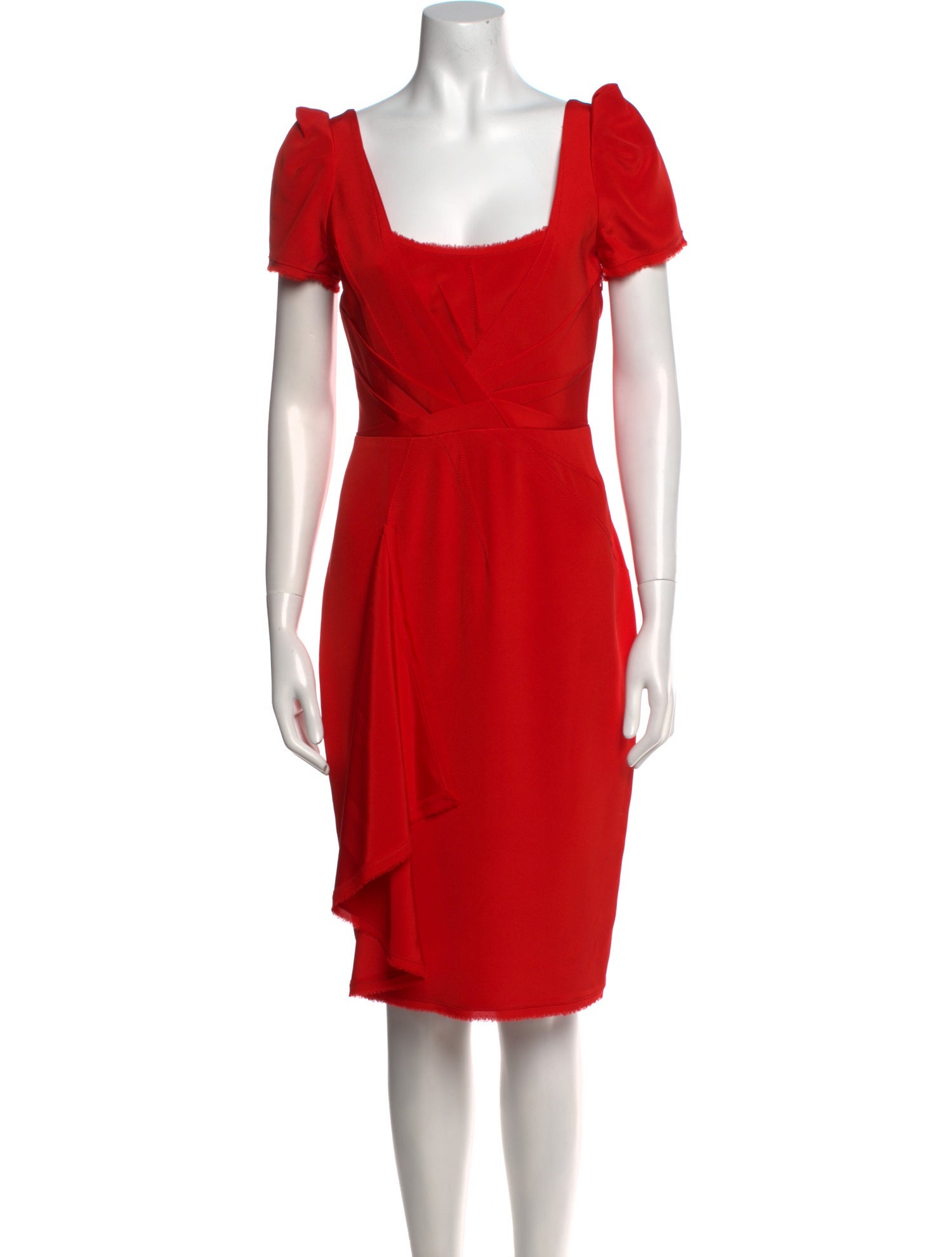 Zac Posen Square Neckline Knee-Length Dress