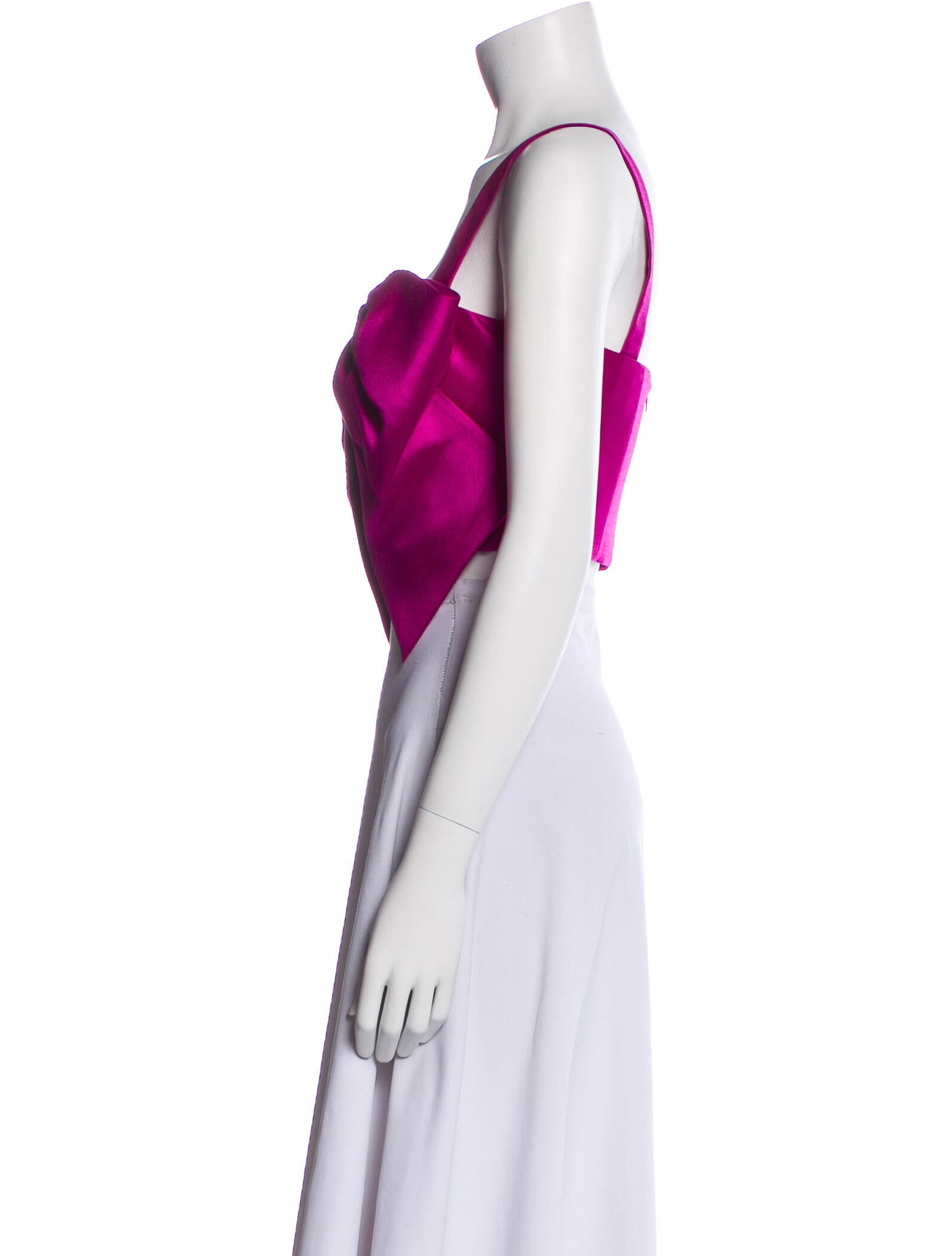 Zac Posen Square Neckline Sleeveless Crop Top