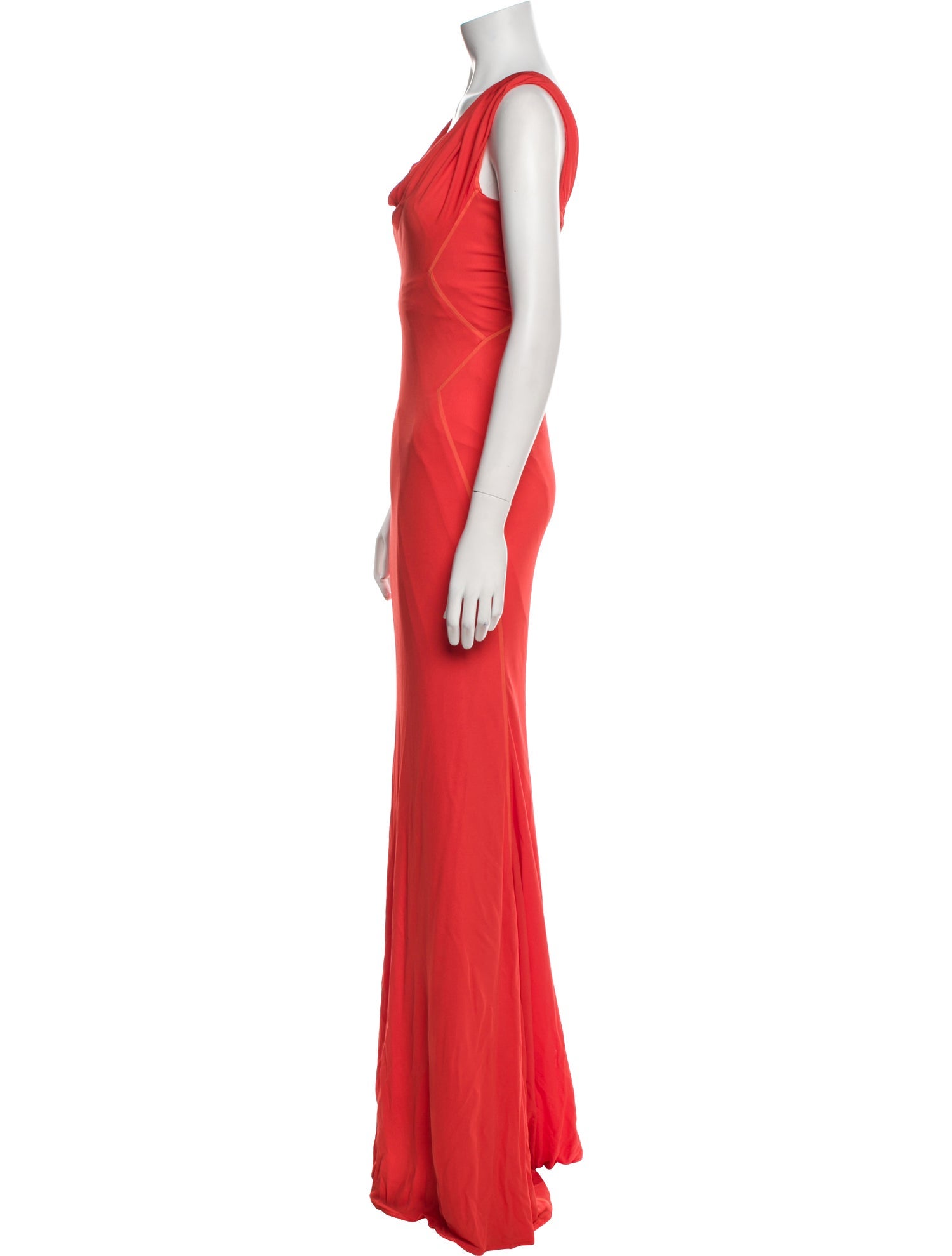 Zac Posen Cowl Neck Long Dress