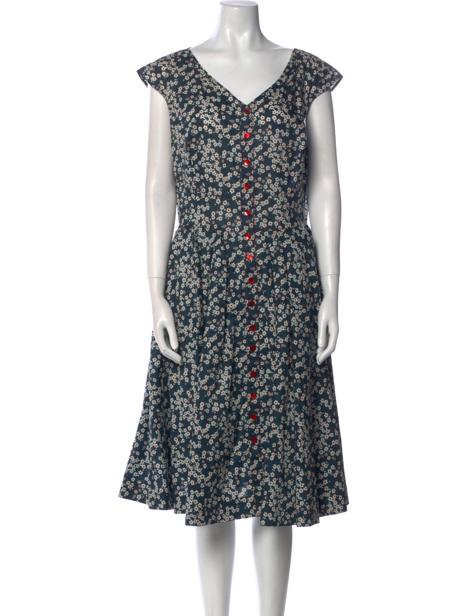 Zac Posen Floral Print Knee-Length Dress
