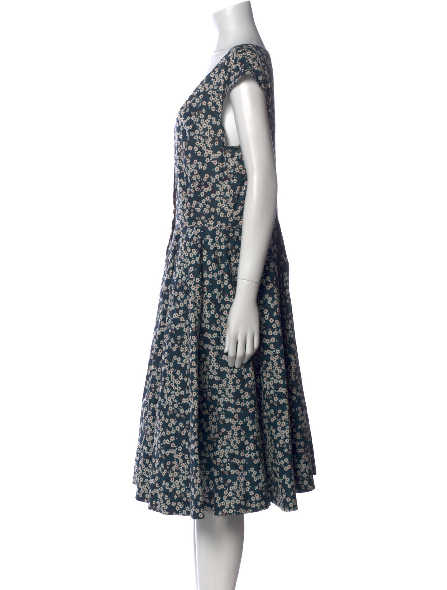 Zac Posen Floral Print Knee-Length Dress