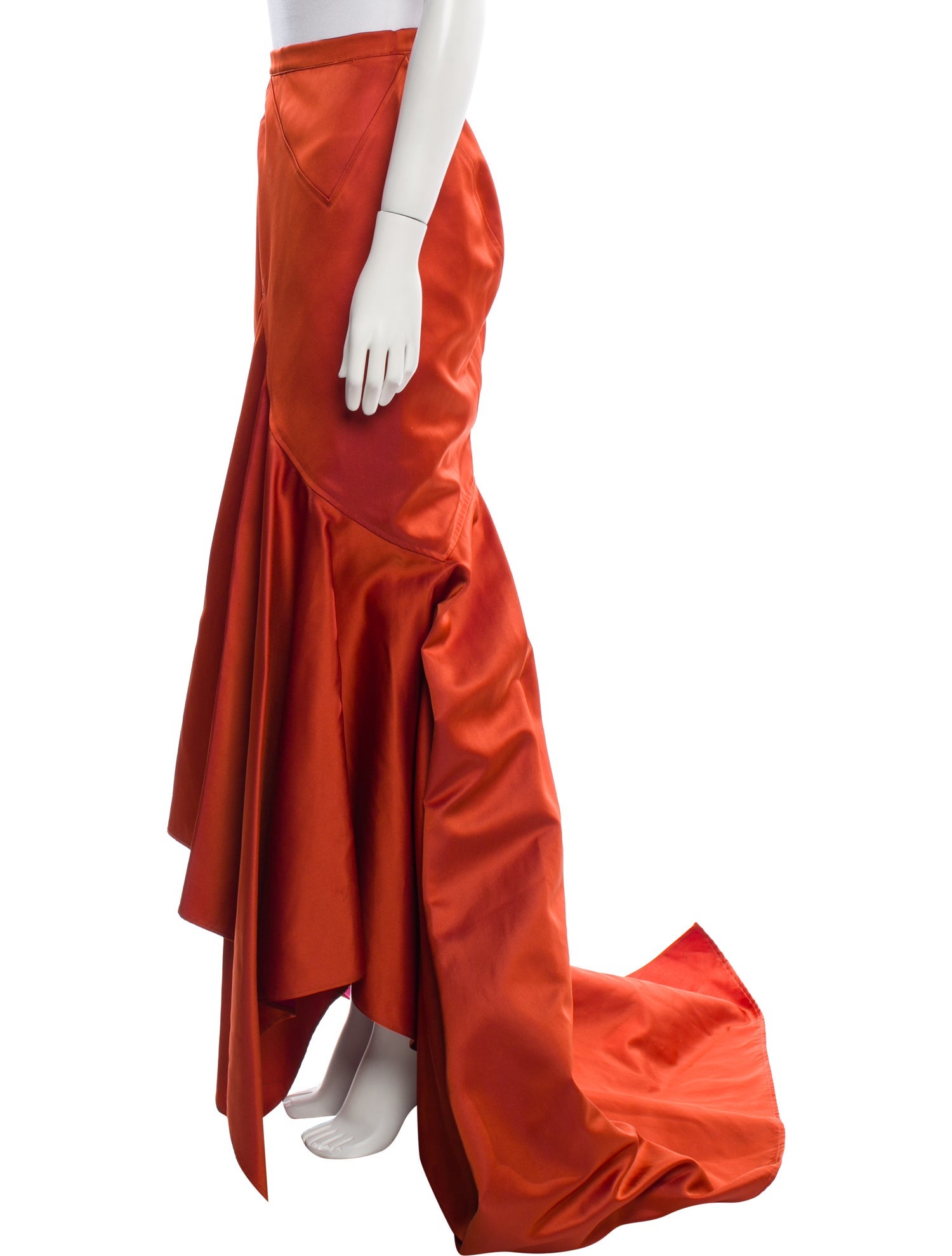 Zac Posen Pleated Accents Long Skirt