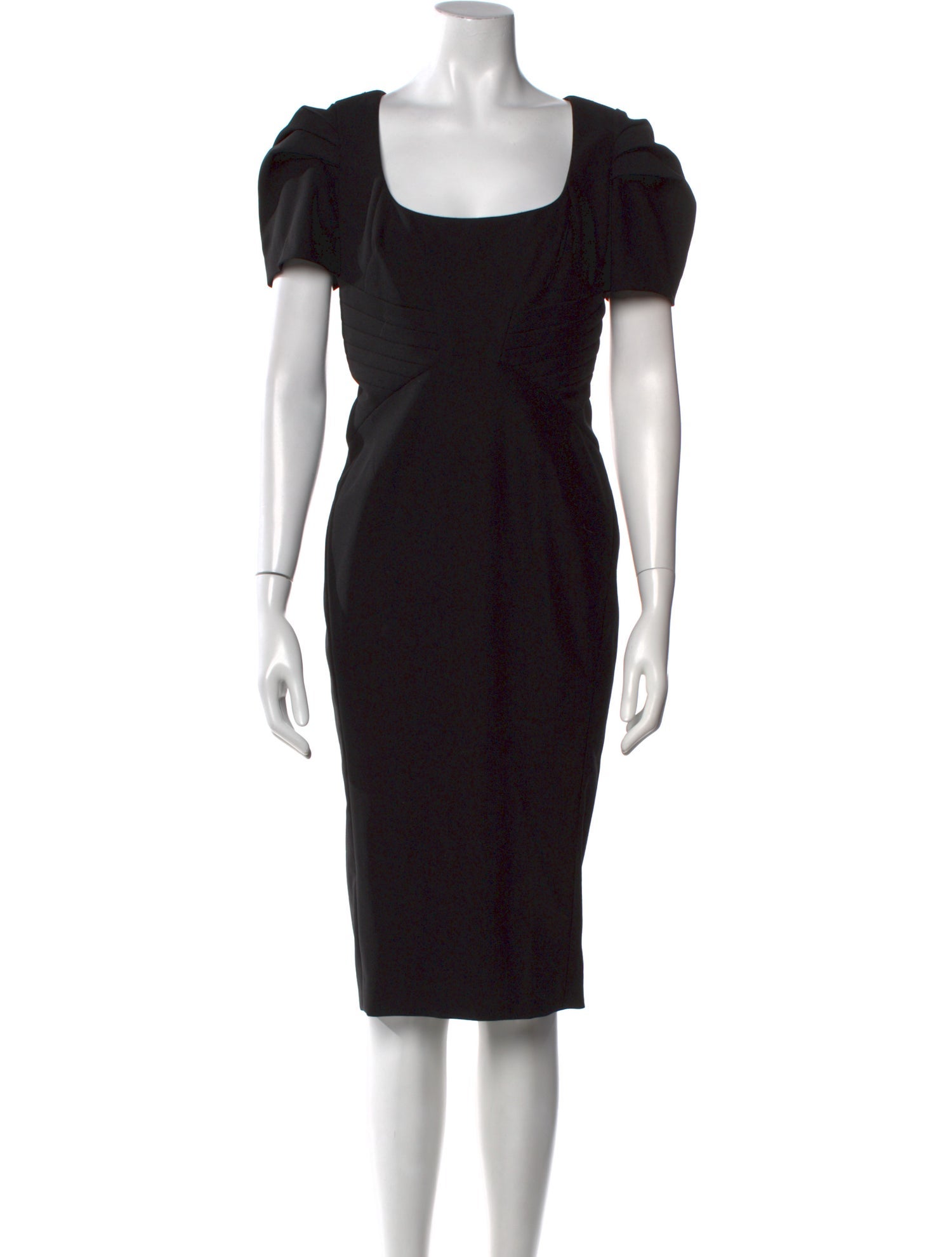 Zac Posen Square Neckline Midi Length Dress