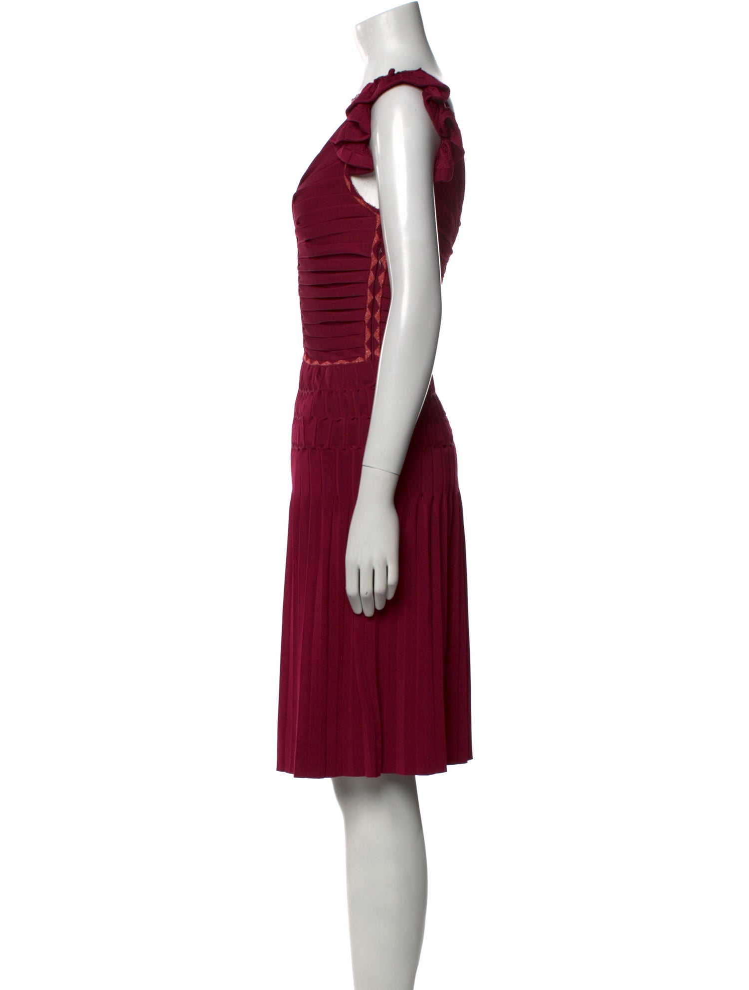 Zac Posen V-Neck Knee-Length Dress