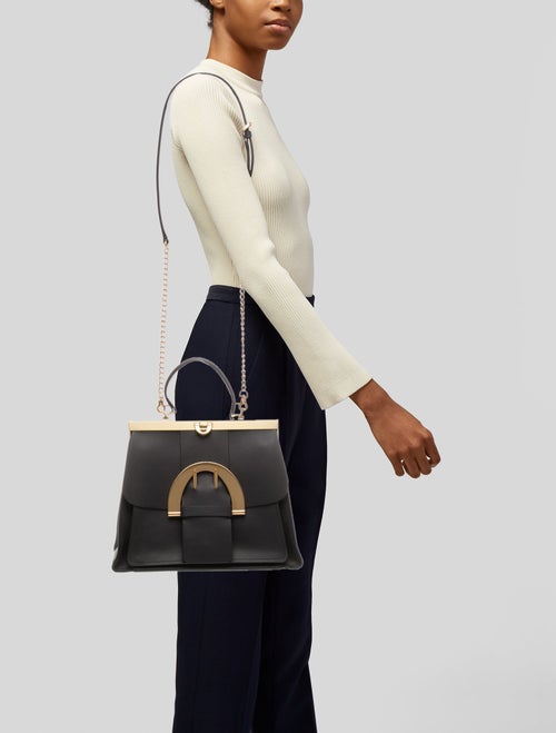 Zac Posen Leather Top Handle Bag