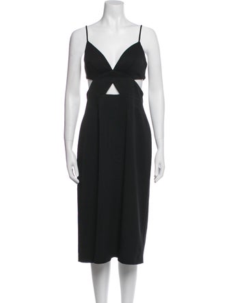 Zac Posen V-Neck Midi Length Dress