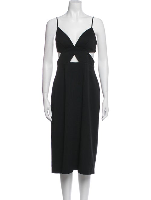 Zac Posen V-Neck Midi Length Dress