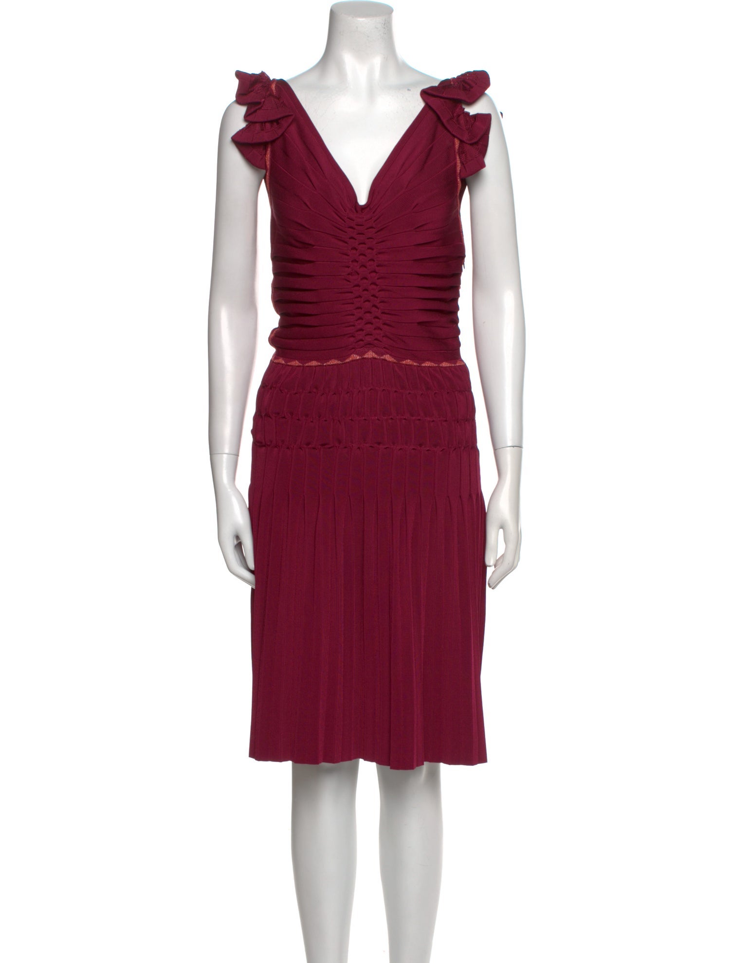 Zac Posen V-Neck Knee-Length Dress