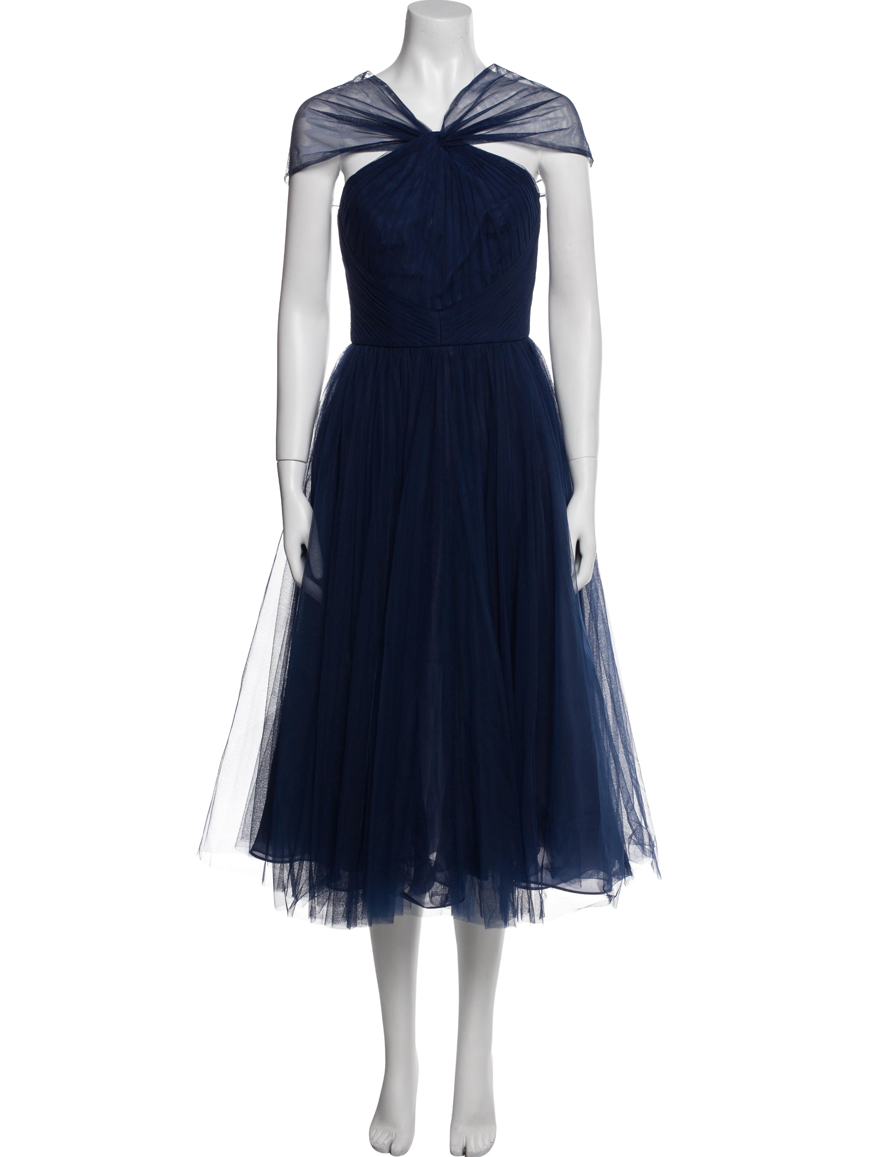 Zac Posen V-Neck Long Dress