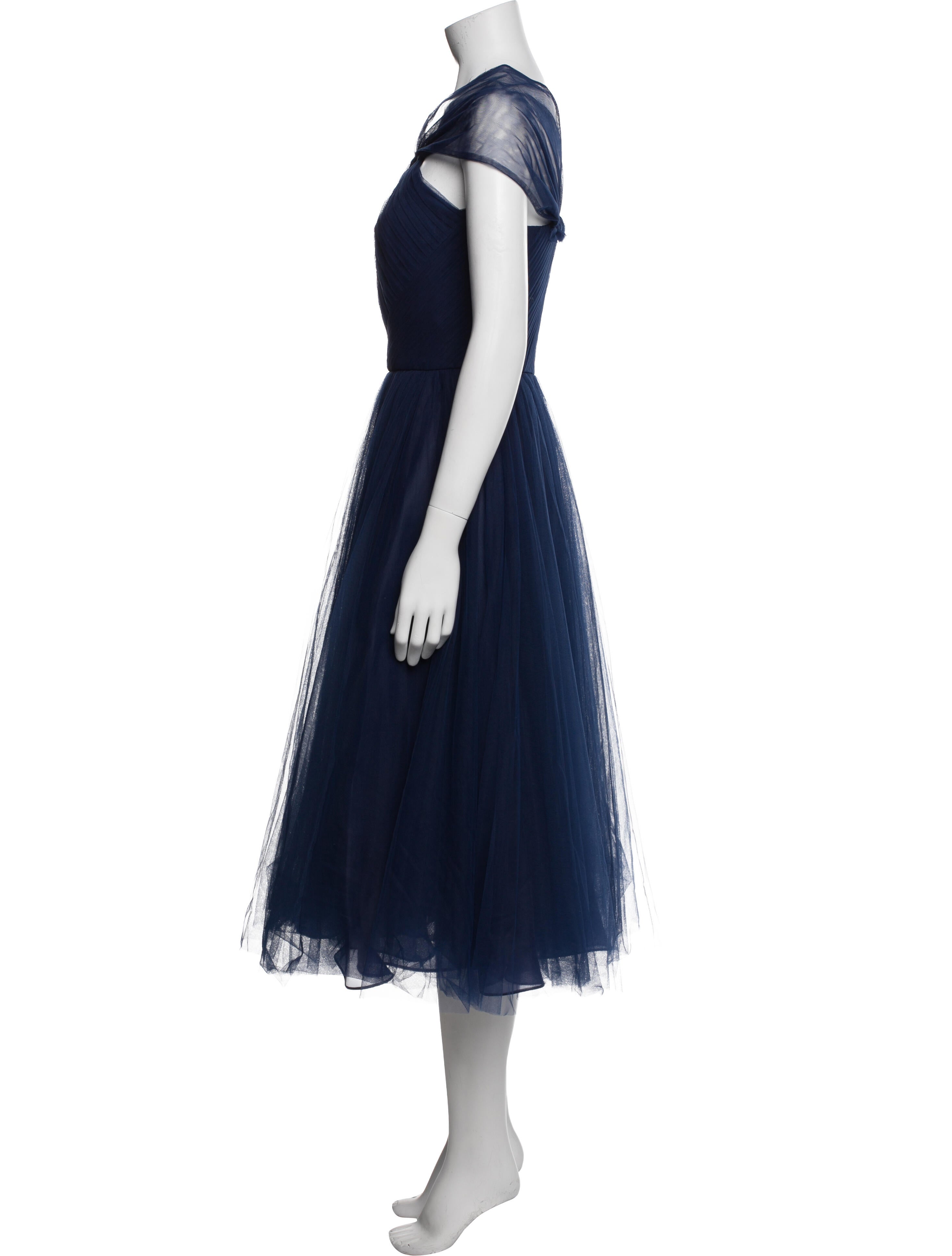 Zac Posen V-Neck Long Dress