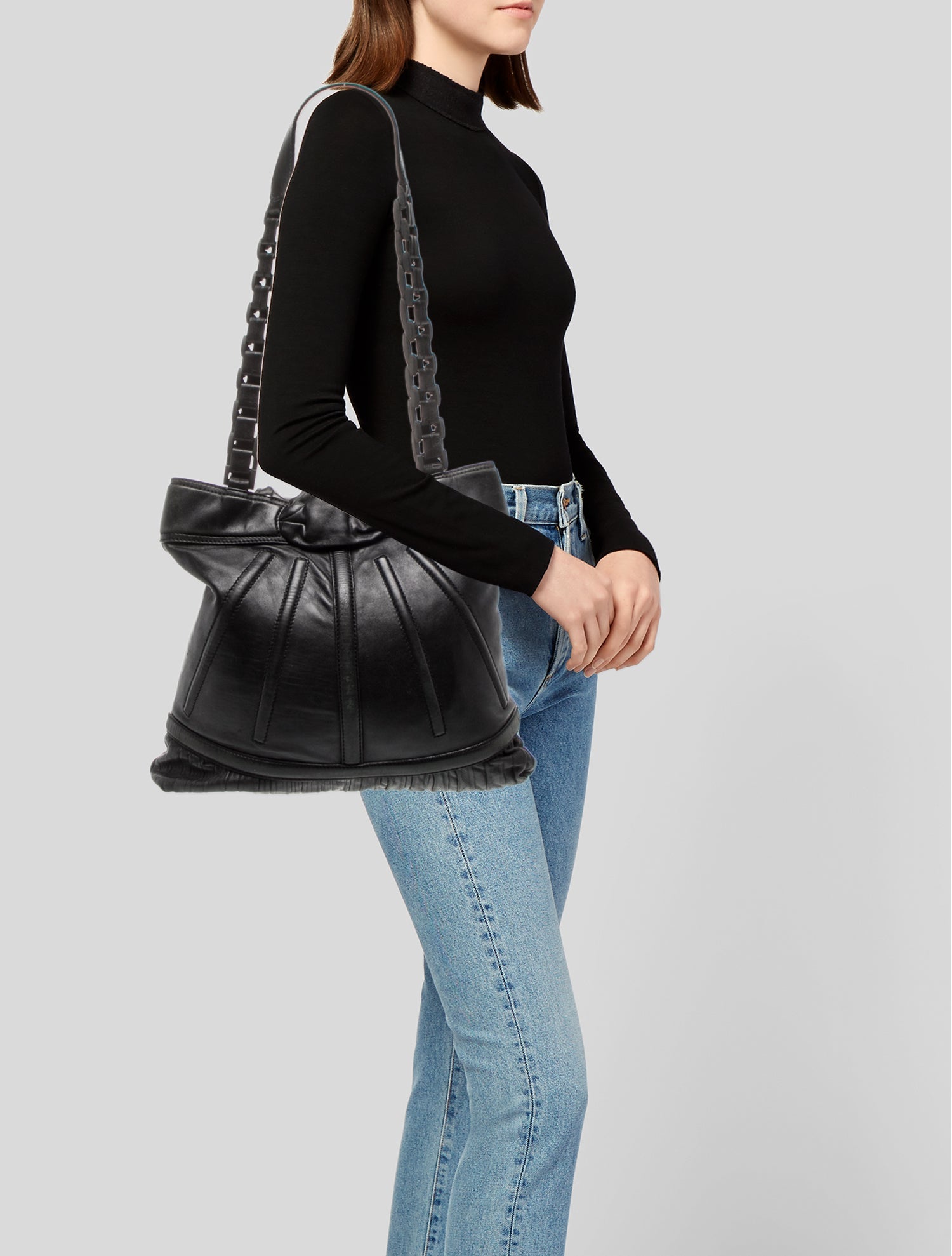 Zac Posen Leather Top Handle Bag