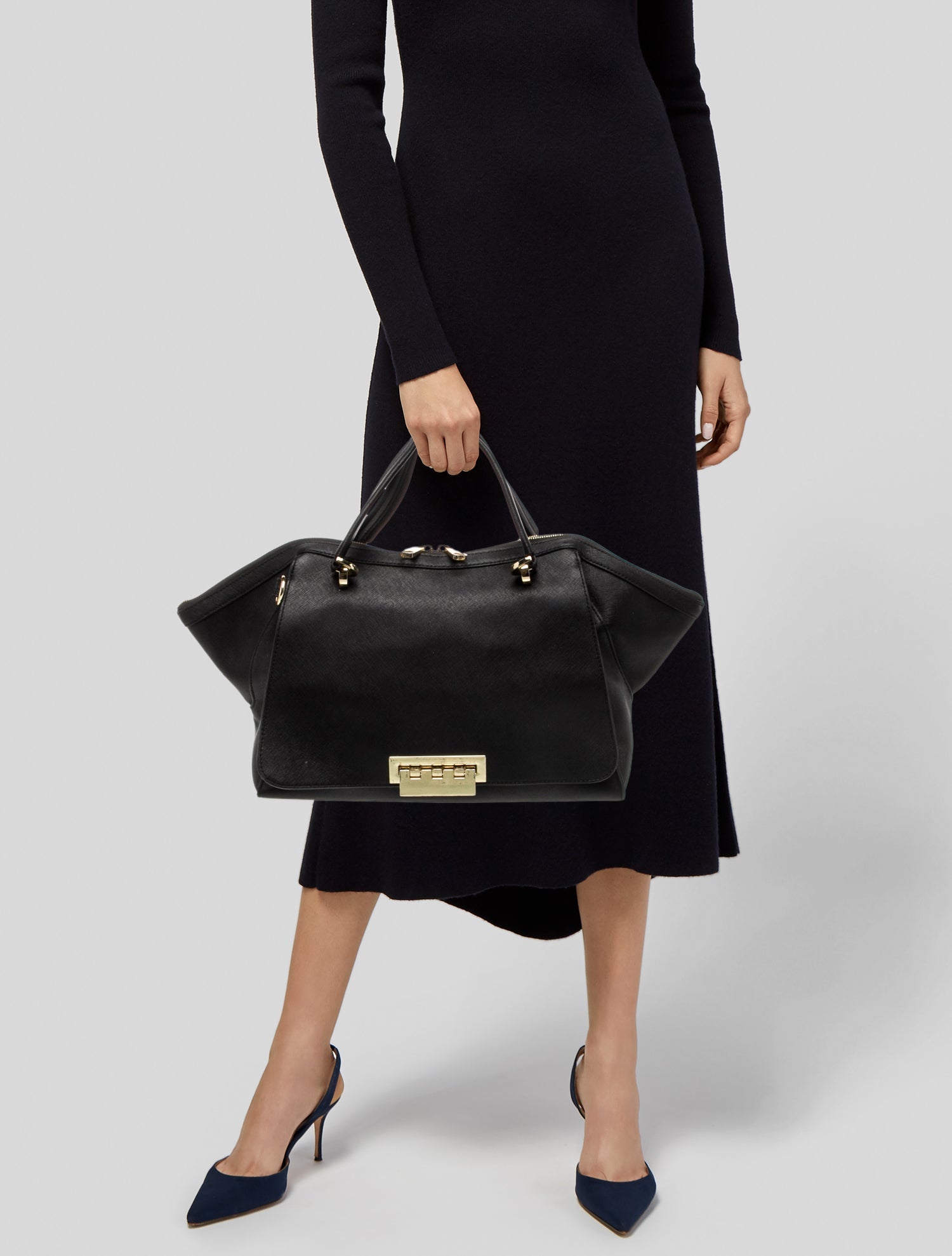 Zac Posen Leather Top Handle Bag