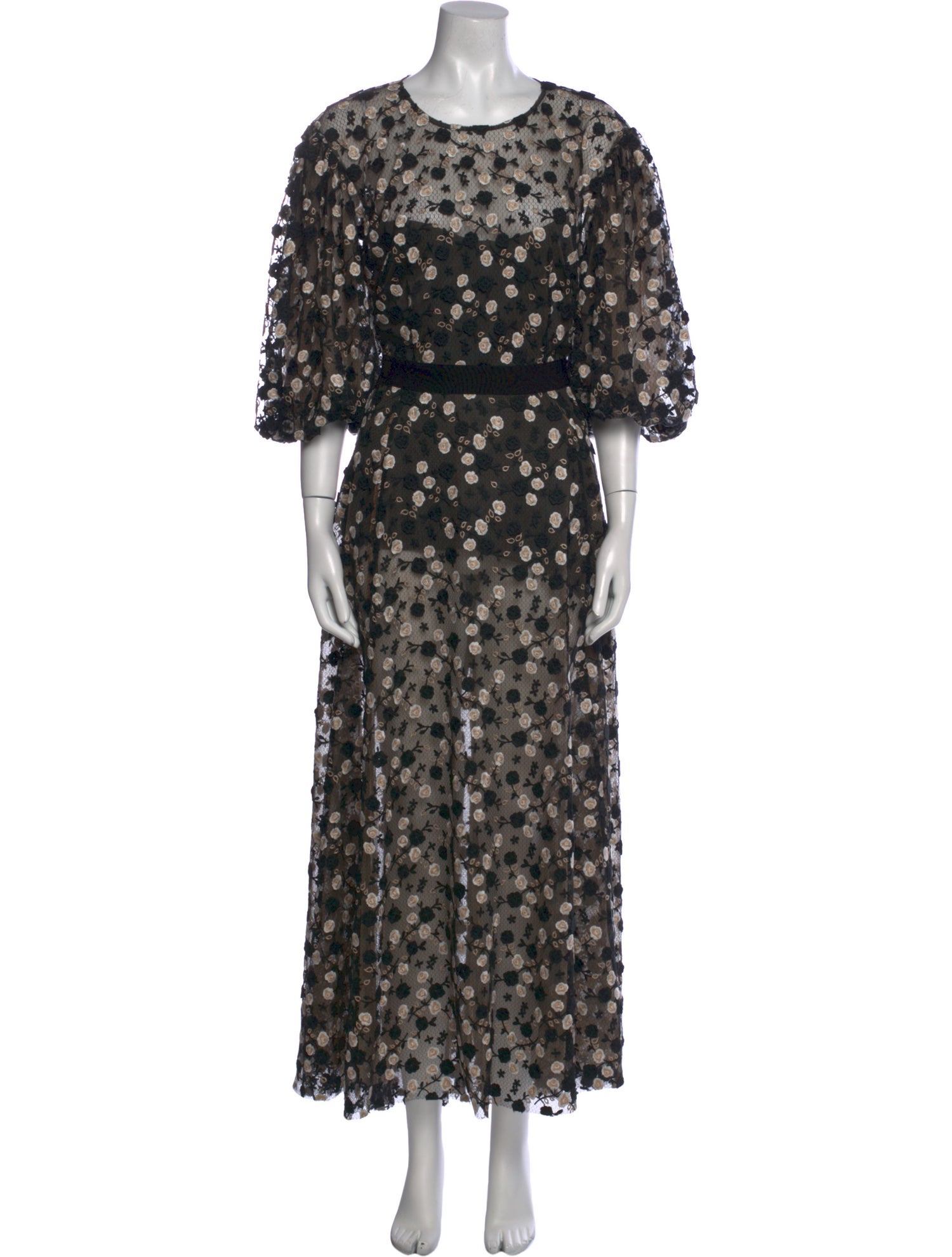 Zac Posen Floral Print Long Dress