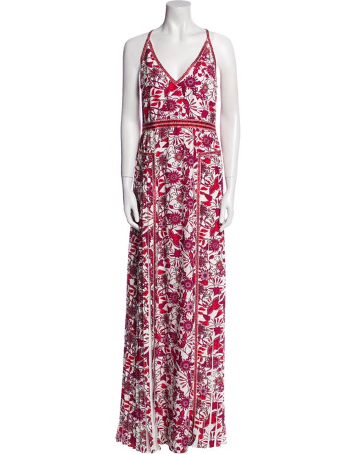 Zac Posen Printed Long Dress