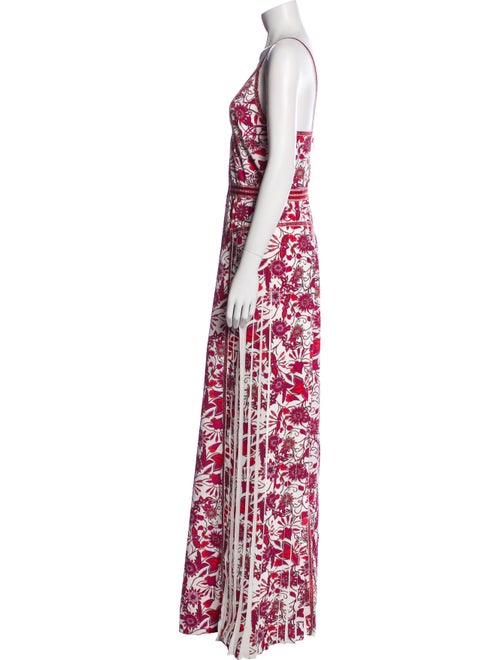 Zac Posen Printed Long Dress