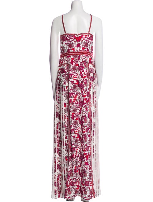 Zac Posen Printed Long Dress