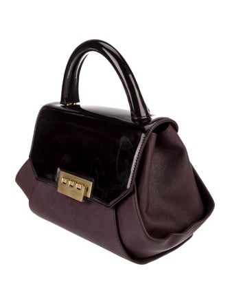 Zac Posen Saffiano Leather Top Handle Bag
