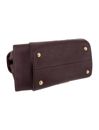 Zac Posen Saffiano Leather Top Handle Bag