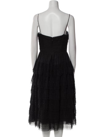 Zac Posen Square Neckline Midi Length Dress