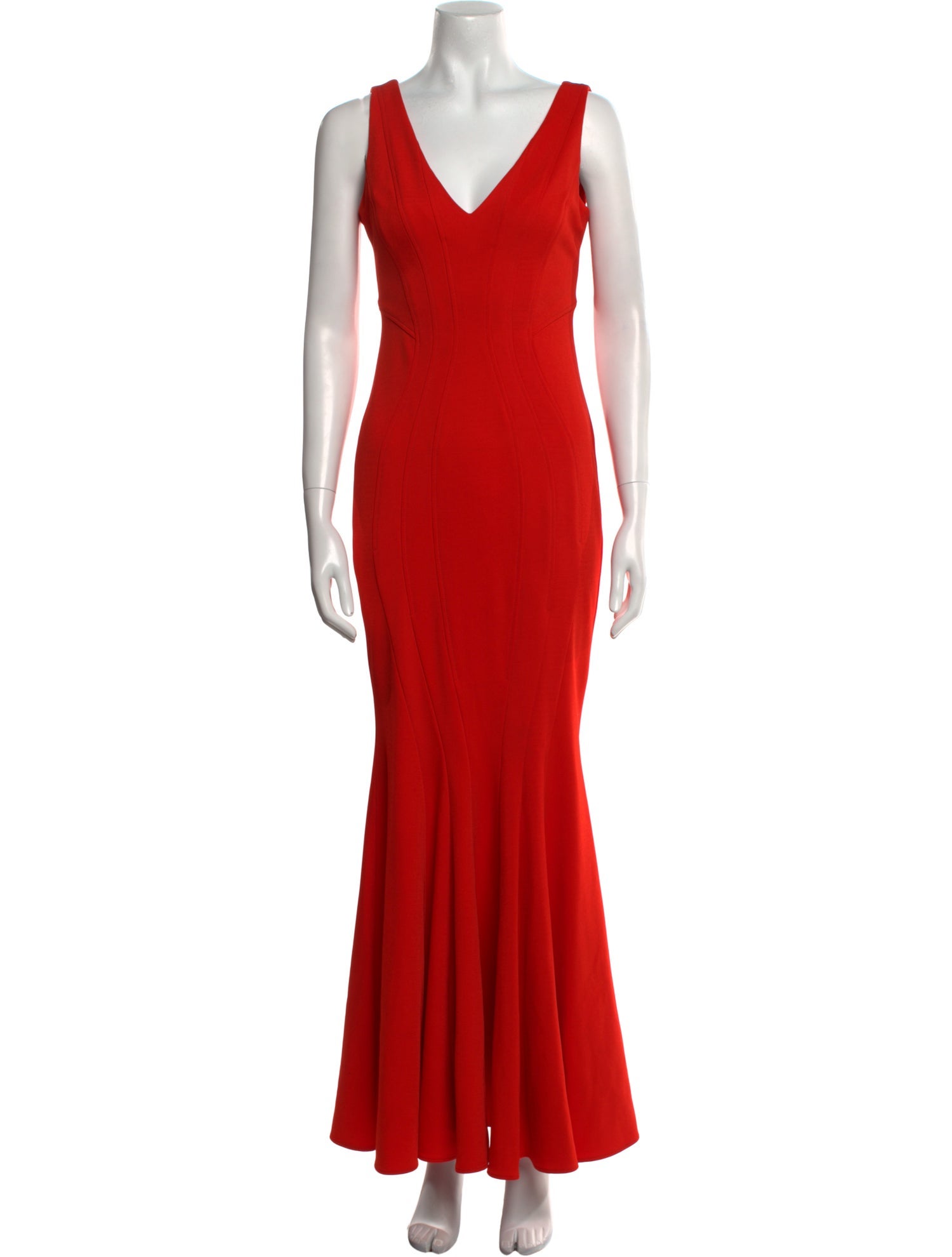 Zac Posen V-Neck Long Dress