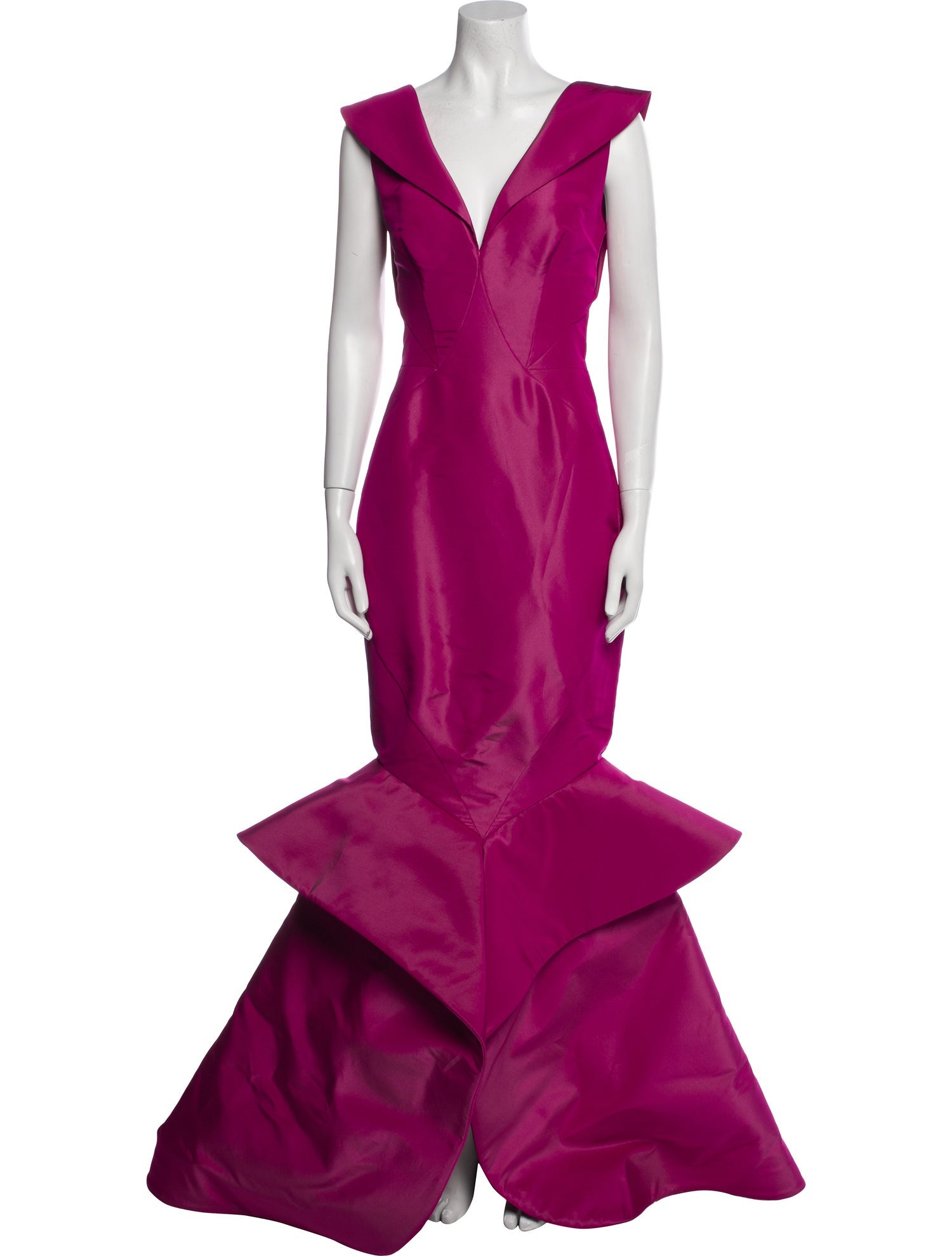 Zac Posen V-Neck Long Dress