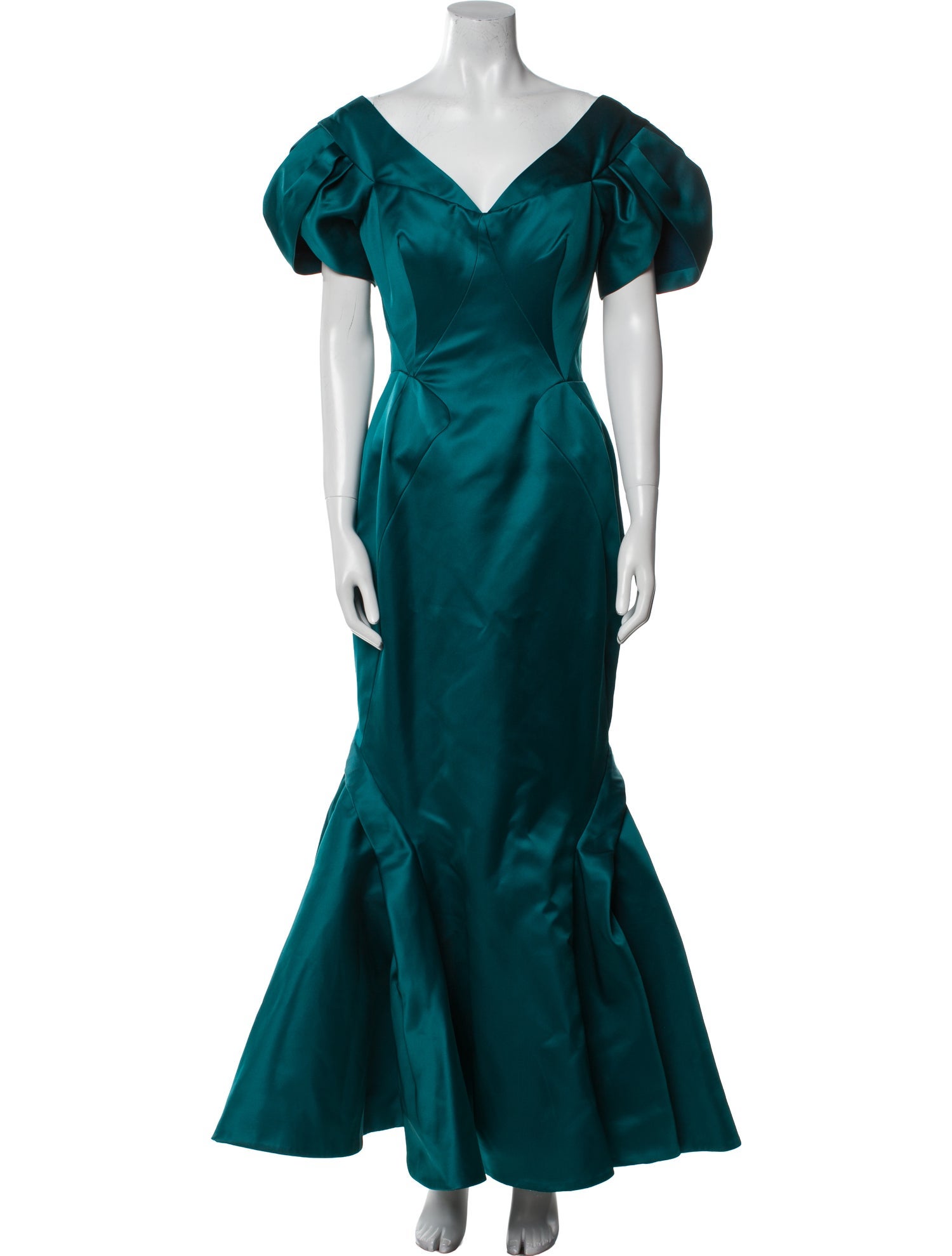 Zac Posen V-Neck Long Dress