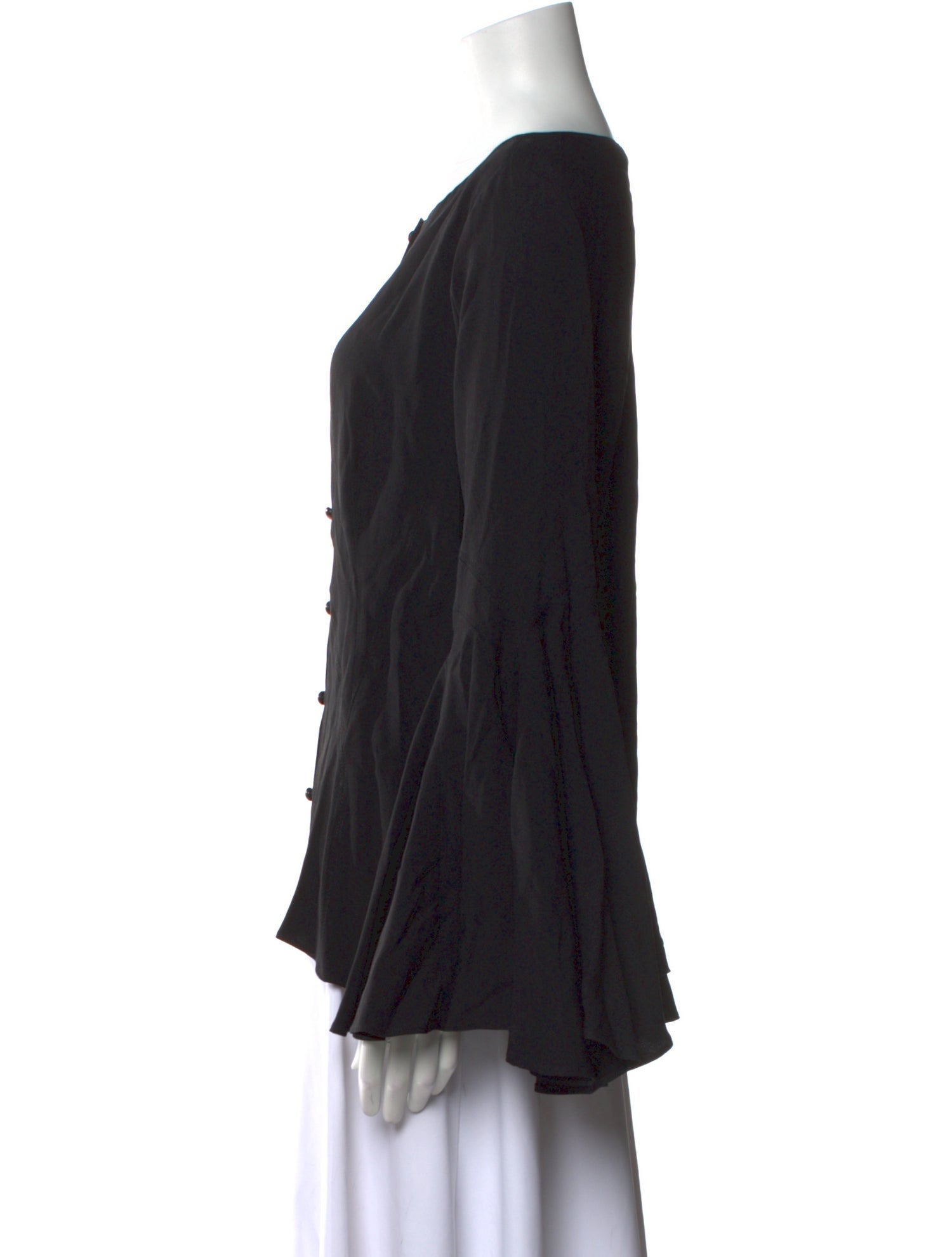 Zac Posen Bateau Neckline Long Sleeve Blouse