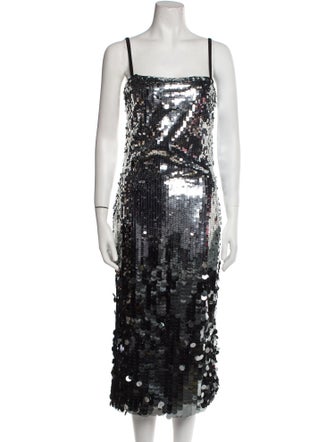 Zac Posen Sequin Midi Length Dress