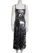 Zac Posen Sequin Midi Length Dress
