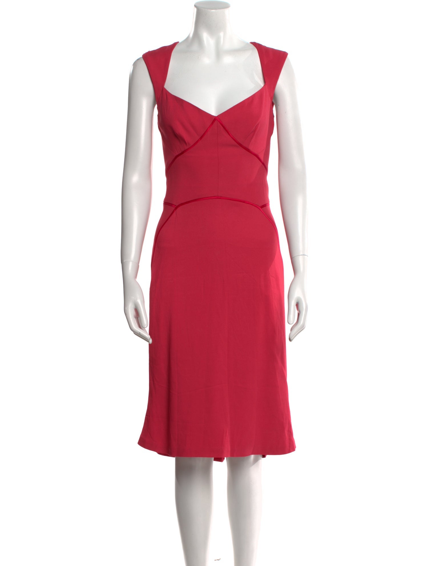 Zac Posen V-Neck Midi Length Dress